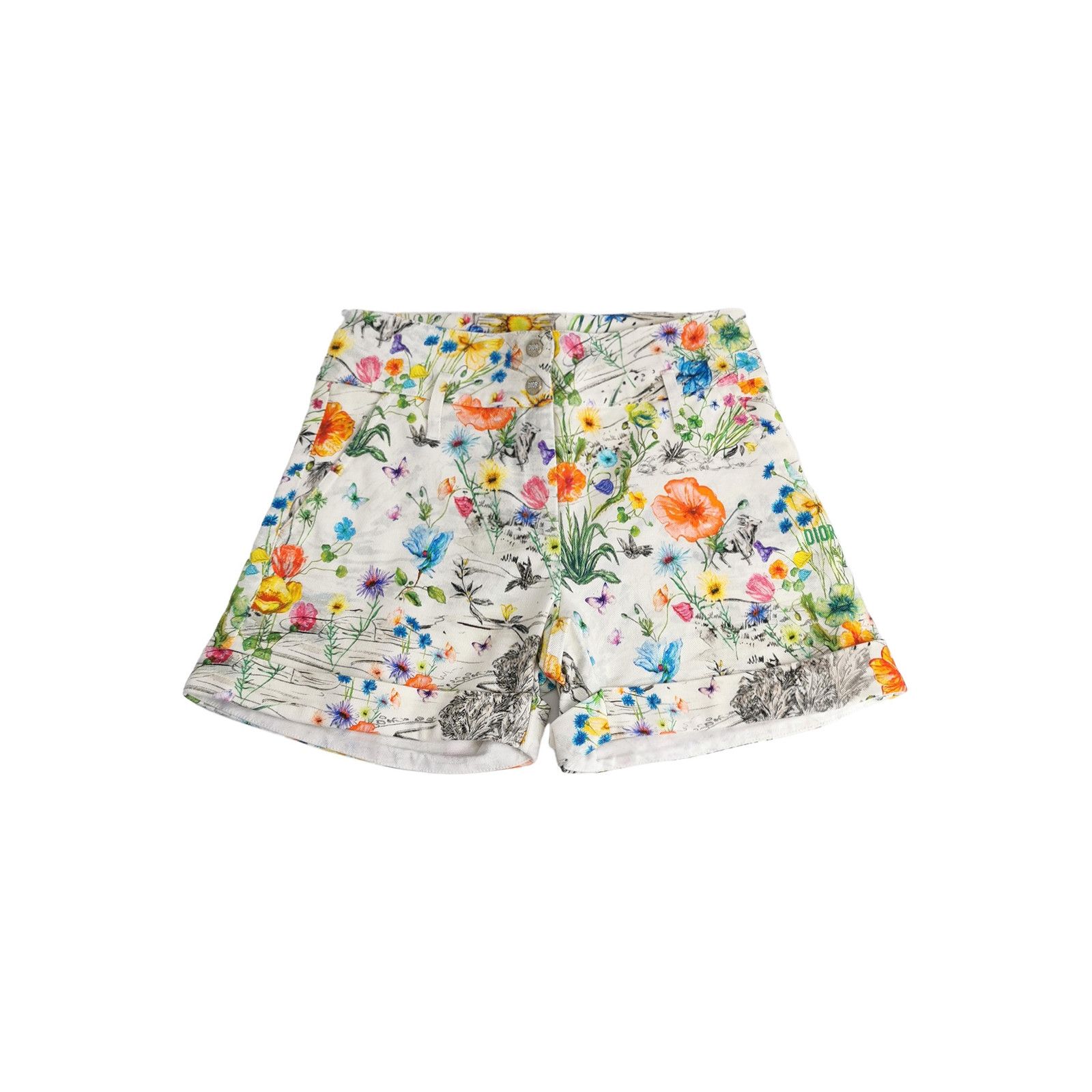 Dior Dior Dioriviera Cotton Floral Print Shorts US6 Size 28" / US 6 / IT 42 - 1 Thumbnail