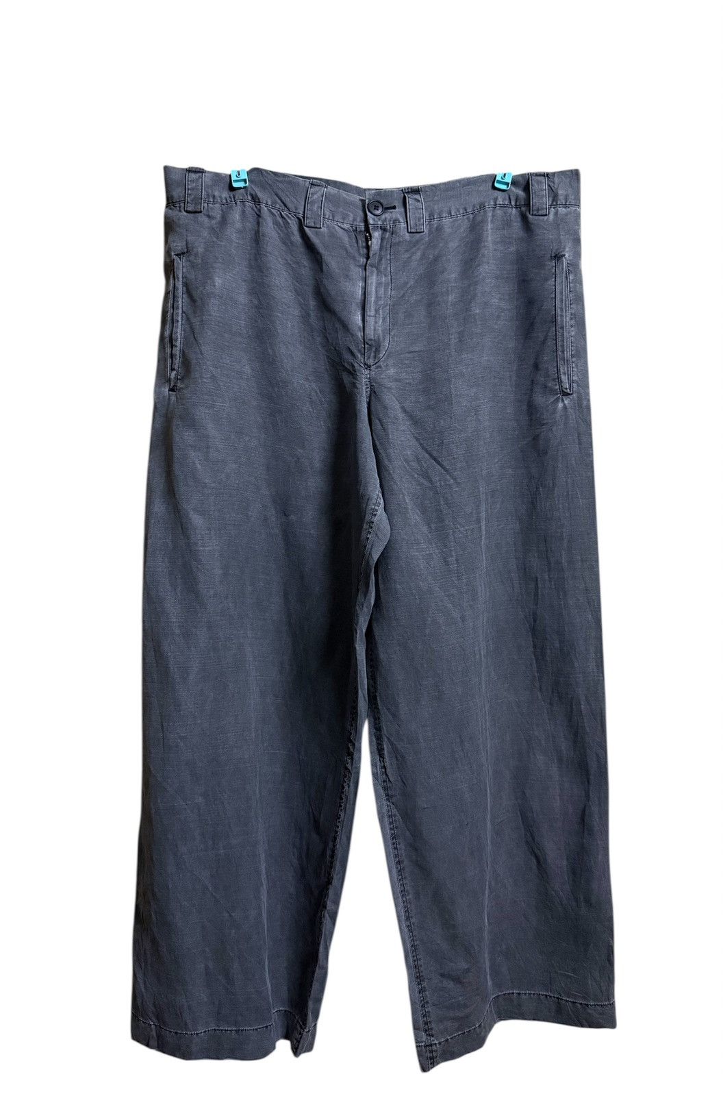 Yohji Yamamoto Y's Yohji Yamamoto Pants Cargo Linne greey Size US 35 - 1 Thumbnail