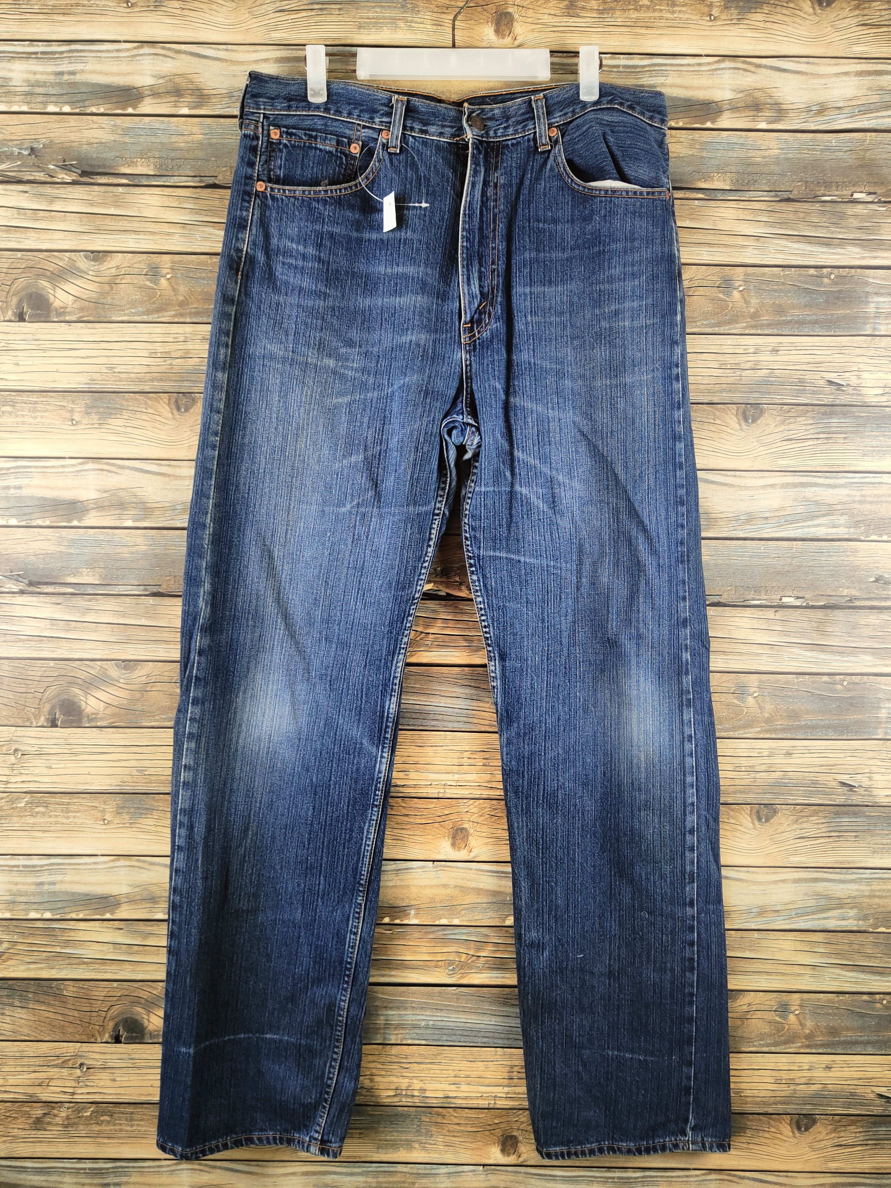 Levi's Levi's Dark Blue Distressed Ripped Jeans #S2823 Size US 36 / EU 52 - 1 Thumbnail