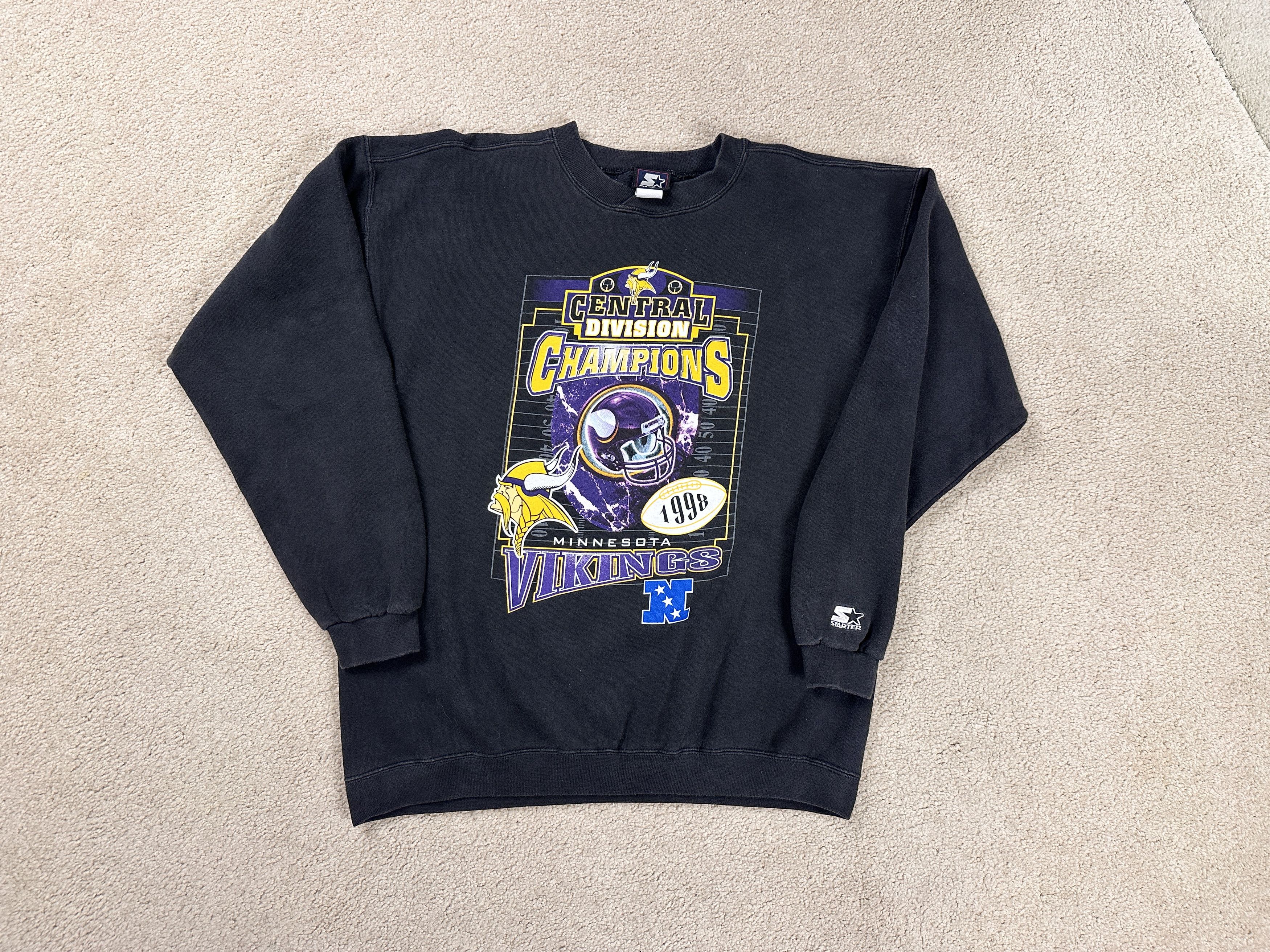 Starter Vintage 1998 Minnesota Vikings Starter Sweatshirt Large Size US L / EU 52-54 / 3 - 1 Thumbnail