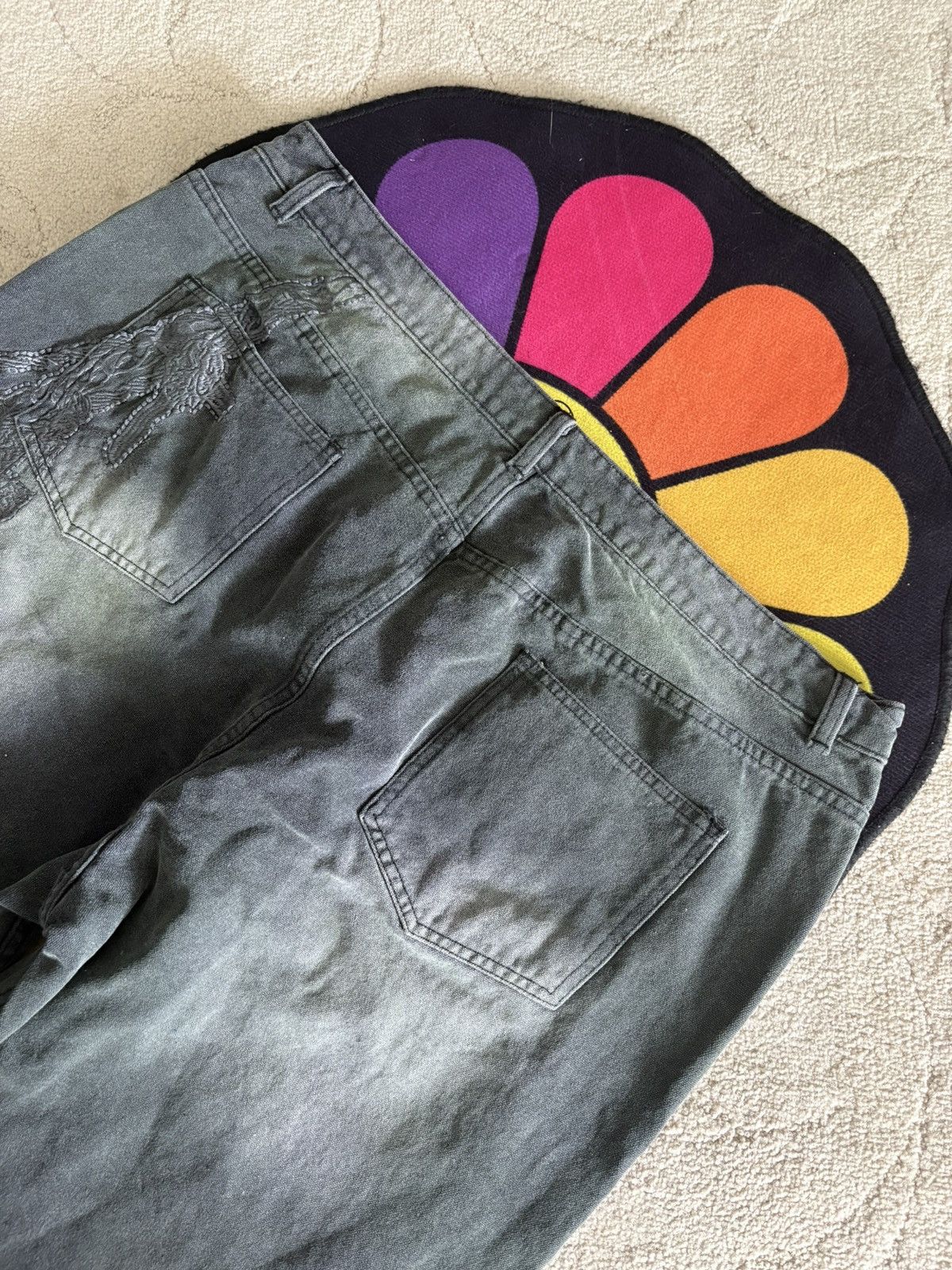Vale Vale Forever Chain Painters Black Denim Jeans Size US 36 / EU 52 - 8 Thumbnail