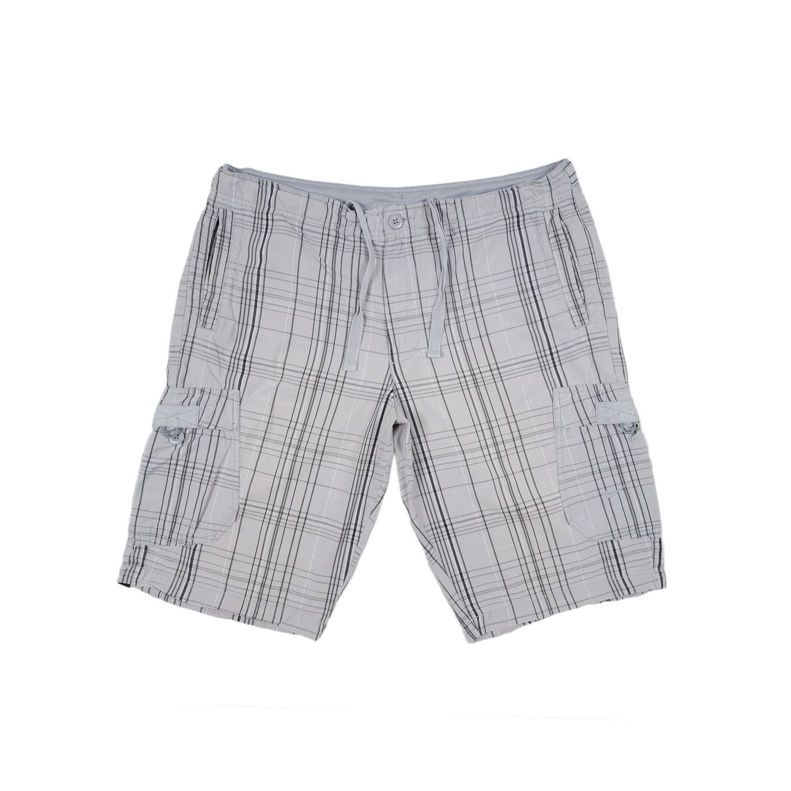 Nike × Vintage Vintage Y2K Nike L Swoosh Cargo Shorts Streetwear Plaid Size US 36 / EU 52 - 1 Thumbnail