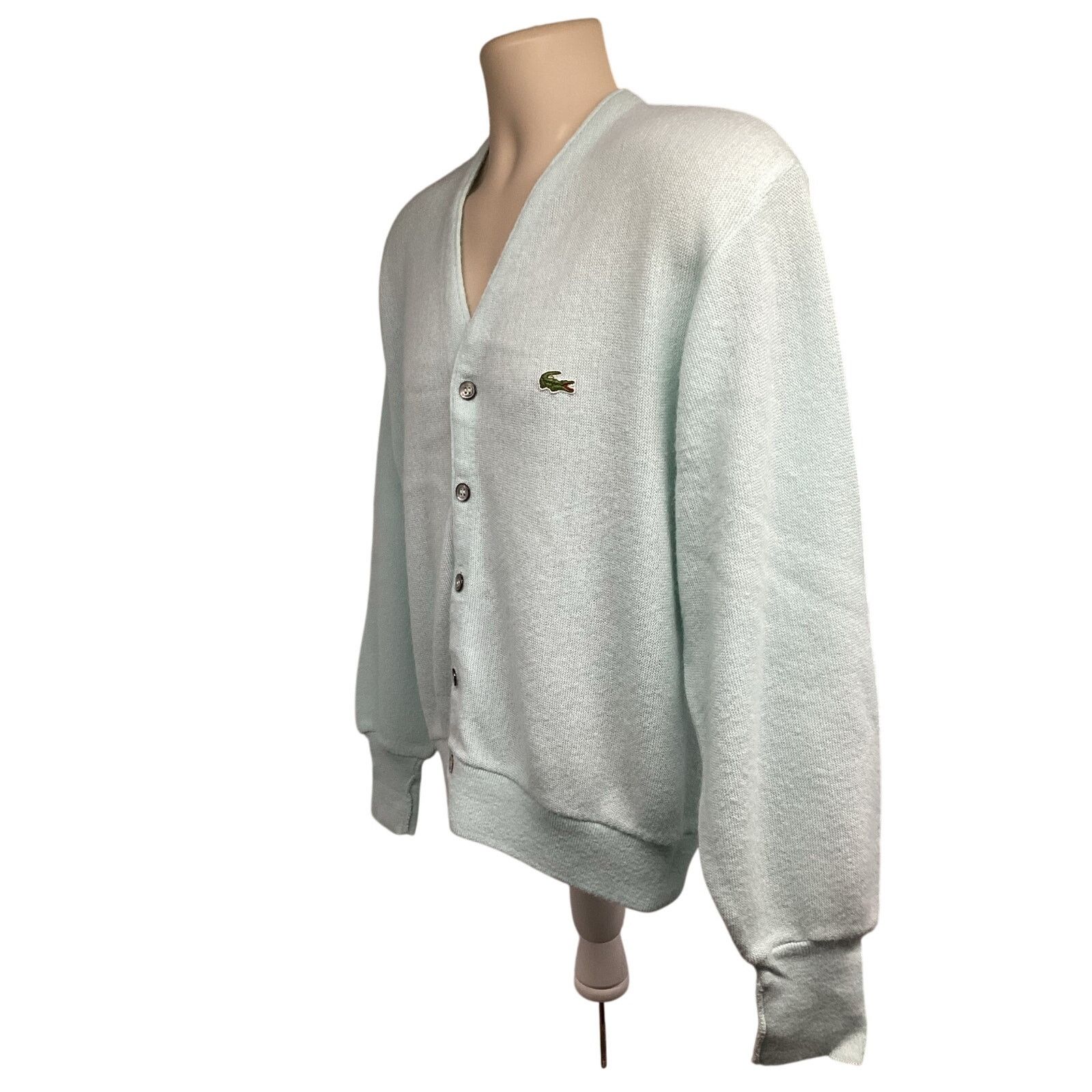 Lacoste Izod Lacoste Vintage Cardigan Sweater S Blue Made in USA Size US S / EU 44-46 / 1 - 2 Thumbnail