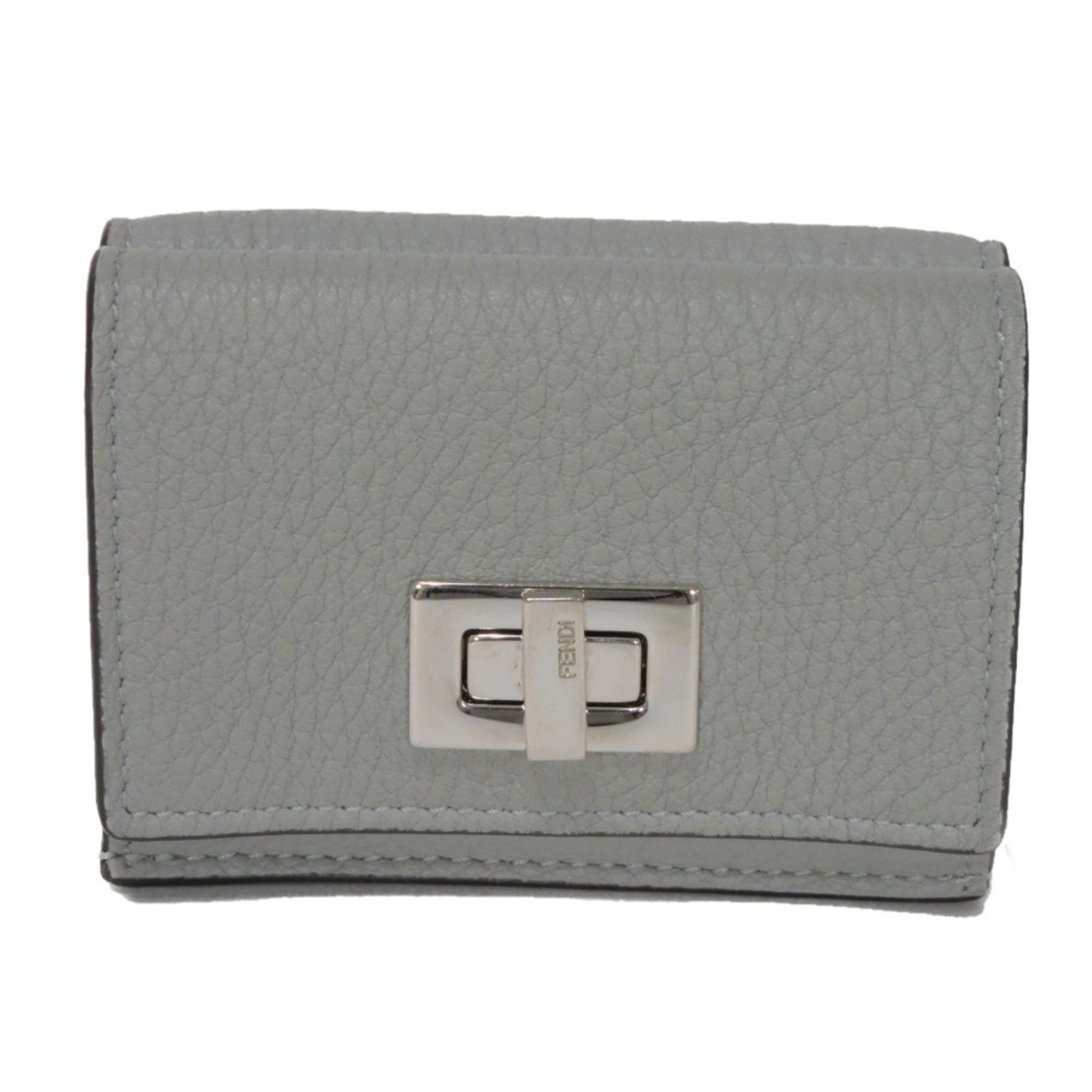 Fendi FENDI Tri-fold Wallet Peekaboo Micro Cuoio Roma Bicolor Selleria  Ghiaccio 8M0426 A91B F1IR2 Women's Billfold | Grailed