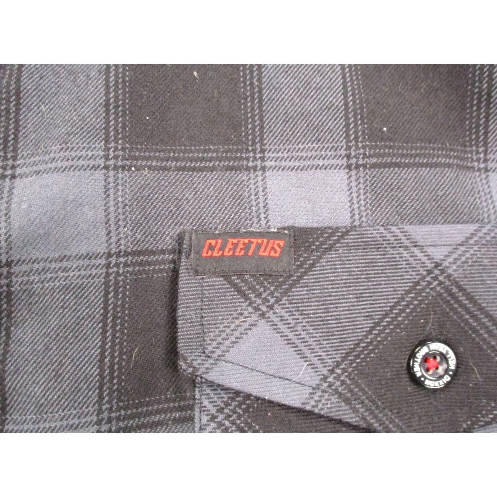 Logo 7 Dixons Shirt Mens 2XLT Plaid Al Dixons Button-Up Big & Tall 2XLT Gray Long Sleeve Pocket Wool? Size US XXL / EU 58 / 5 - 6 Thumbnail
