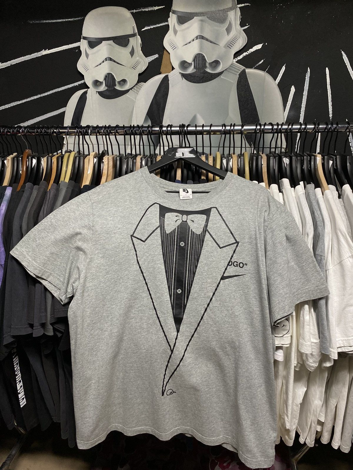 Off-White Off-White Nike Grey tee shirt XLarge Size US XL / EU 56 / 4 - 2 Thumbnail
