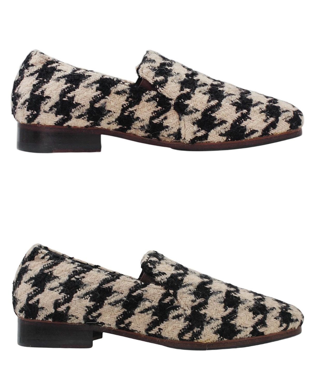 Japanese Brand ROUGHNECK BOLD HOUNDSTOOTH WOOL LOAFERS Size US 9.5 / EU 42-43 - 1 Thumbnail