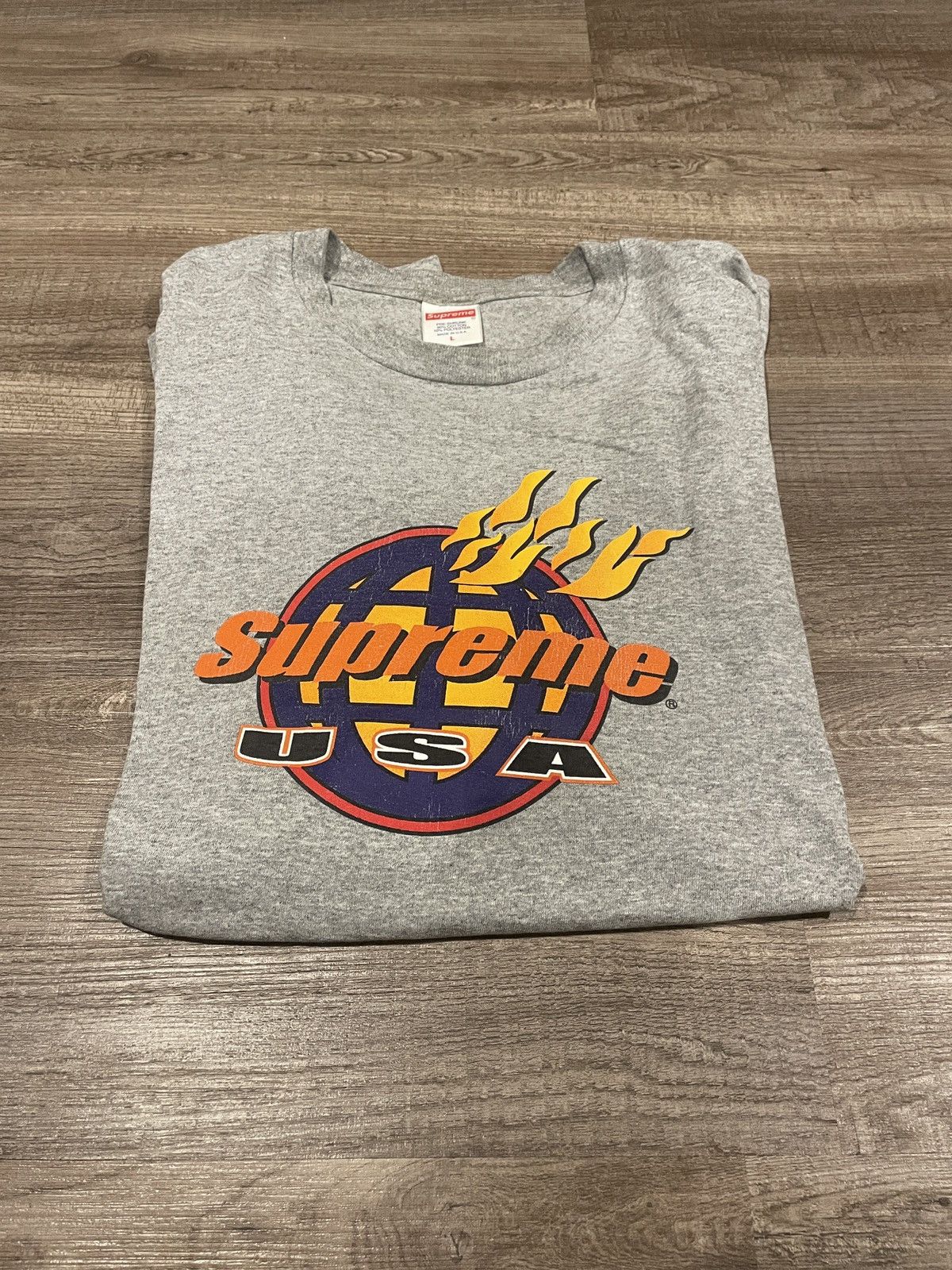 Supreme fire tee white online