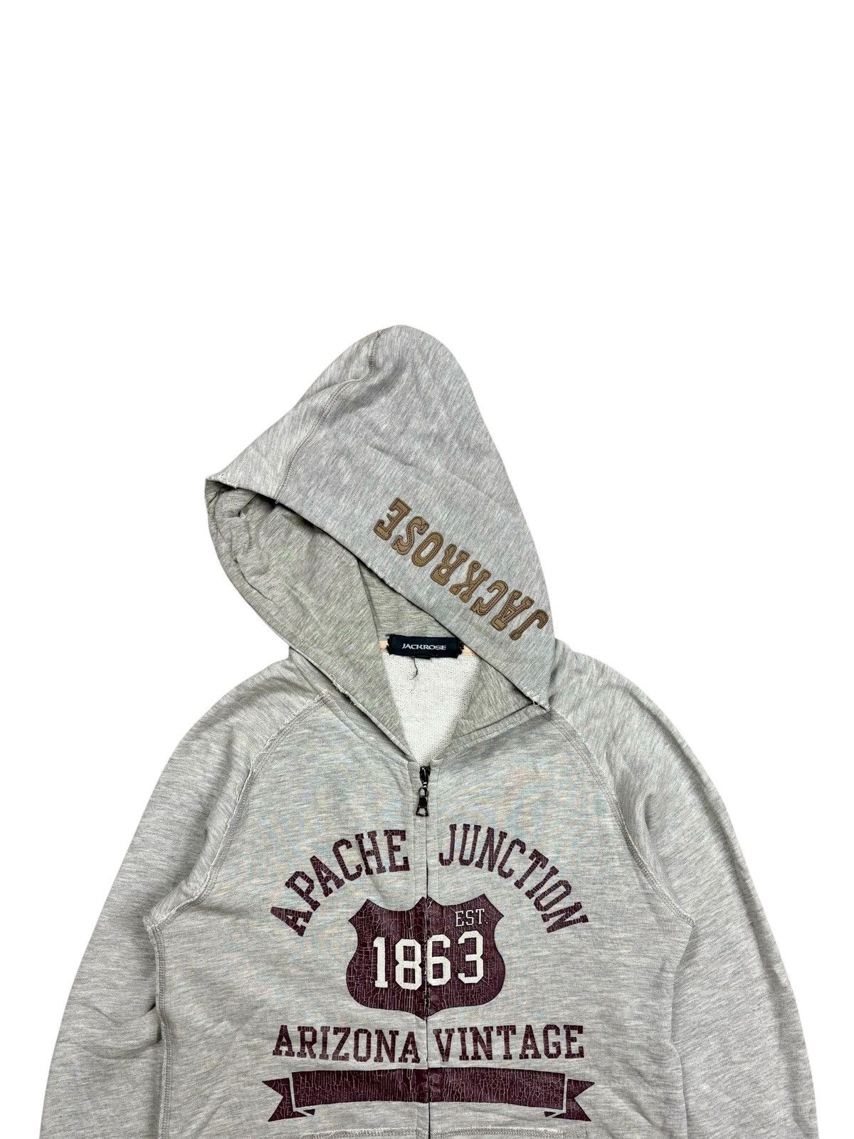 JACKROSE 2000s Jackrose - Abrecombie Style Distressed Zip Hoodie Size US M / EU 48-50 / 2 - 5 Thumbnail