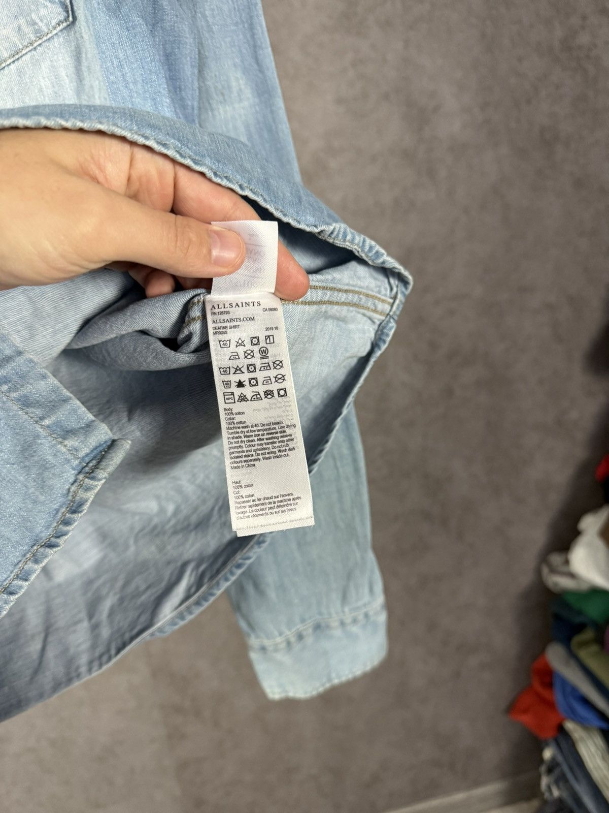 Allsaints Allsaints designer distressed denim shirt Size US S / EU 44-46 / 1 - 8 Thumbnail