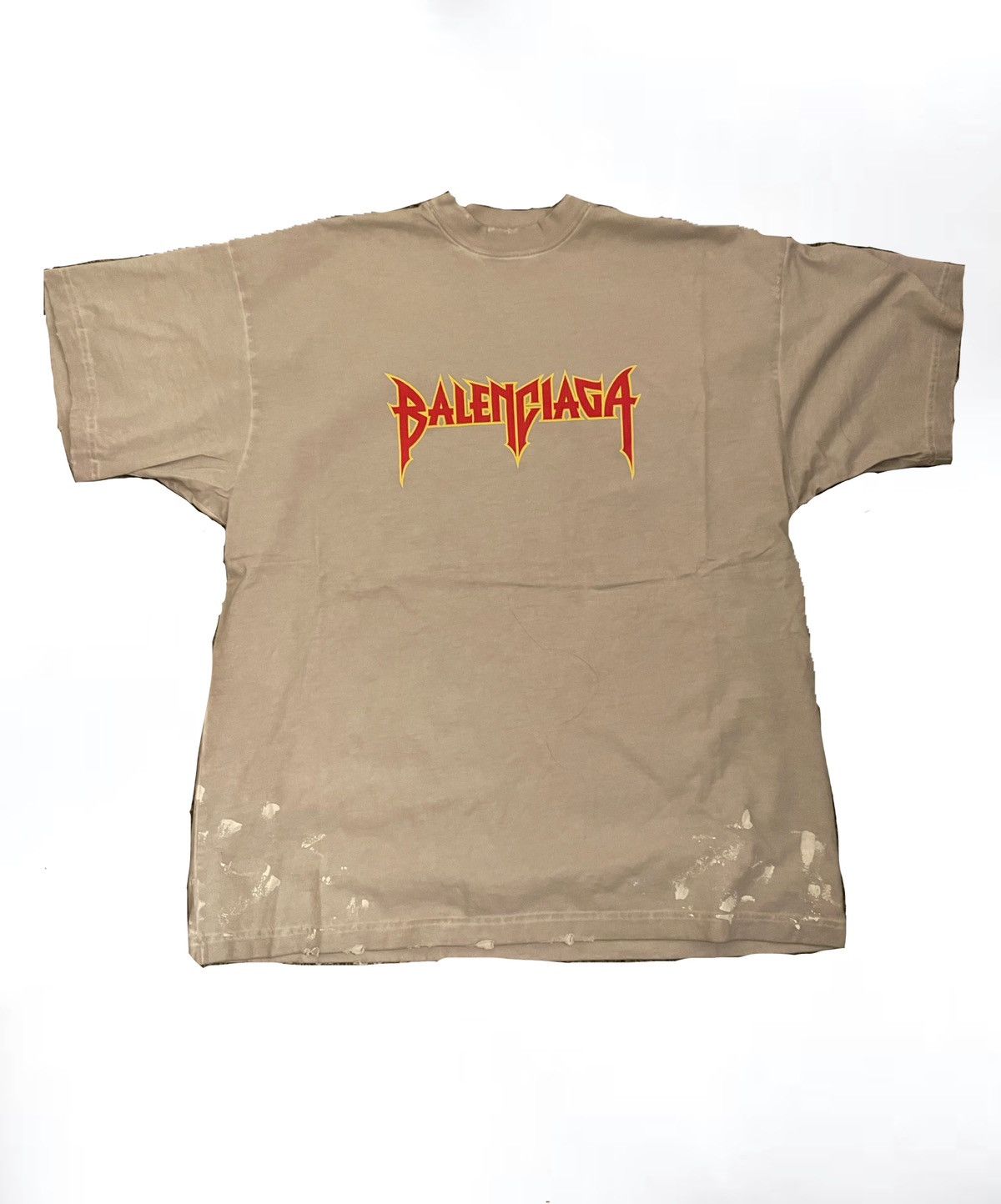 Image of Balenciaga Metal Tee in Grey, Men's (Size Small)