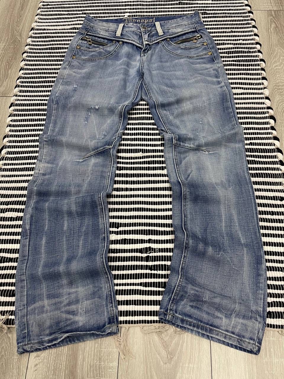 Japanese Brand Vintage Crazy Monopol Distressed Denim Jeans Y2K Size US 32 / EU 48 - 3 Thumbnail