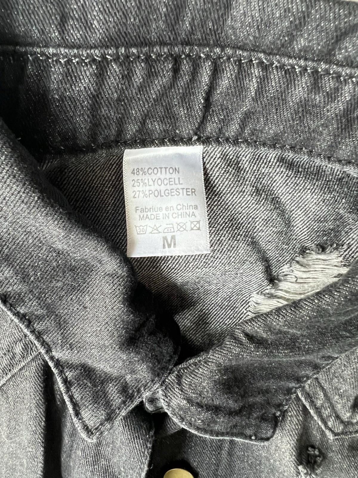 The Unbranded Brand Distressed Jean Top Long Sleeve Ripped Denim Jacket Size M Size M / US 6-8 / IT 42-44 - 3 Thumbnail