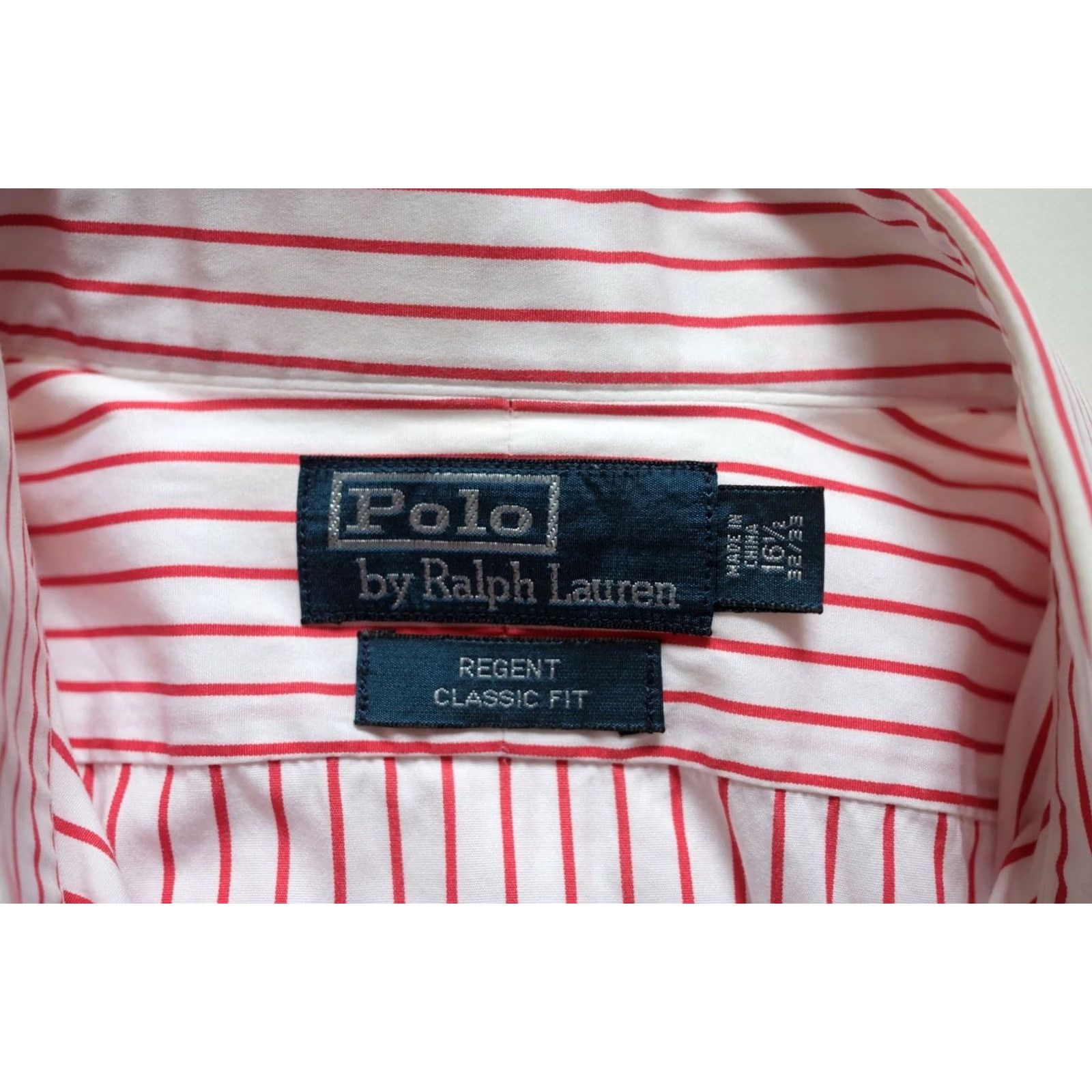 Ralph Lauren VINTAGE Ralph Lauren POLO SHIRT Button-Down Classic Fit Striped Cotton 90s Retro Men SZ 16 1/2 White Size US L / EU 52-54 / 3 - 7 Thumbnail