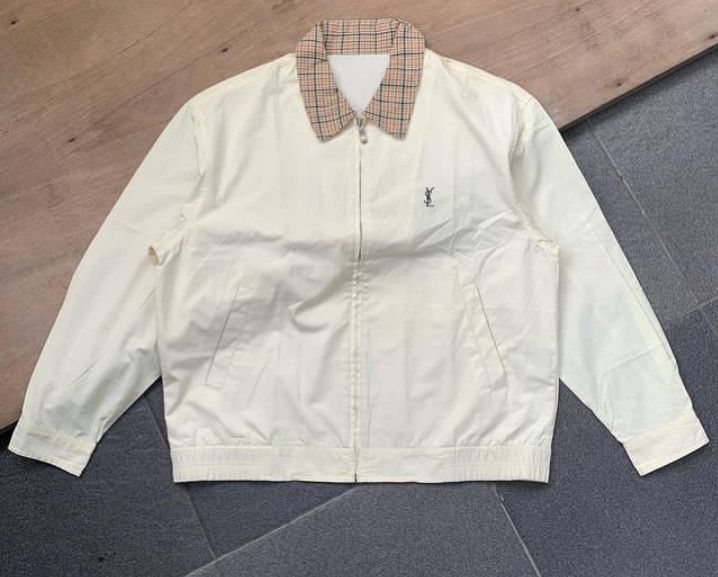 image of Itemvintage YVES Saint Laurent X YSL Jacket in Light Yellow, Men's (Size Medium)