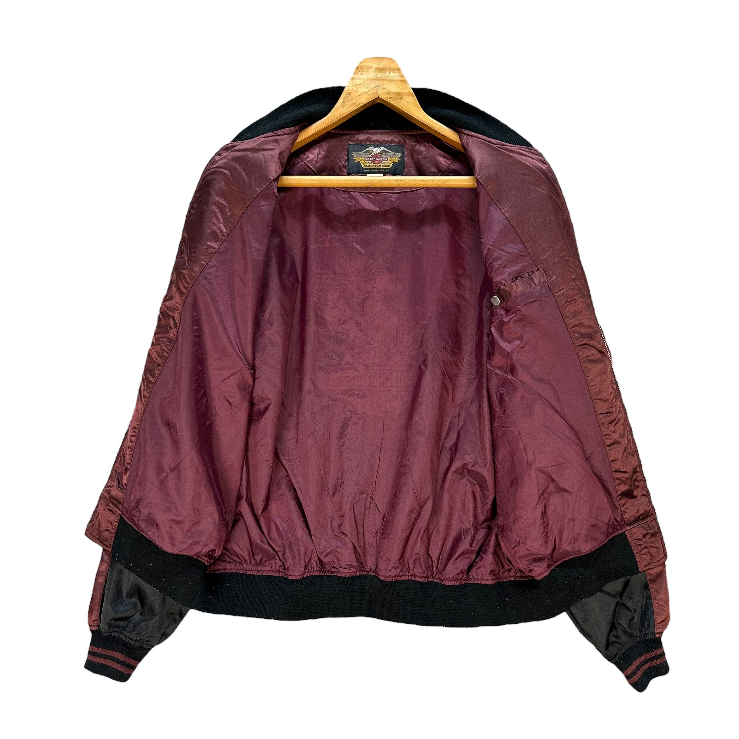 Harley Davidson HARLEY DAVIDSON Embroidered Big Logo Bomber Jacket #A77-1874 Size US L / EU 52-54 / 3 - 11 Thumbnail