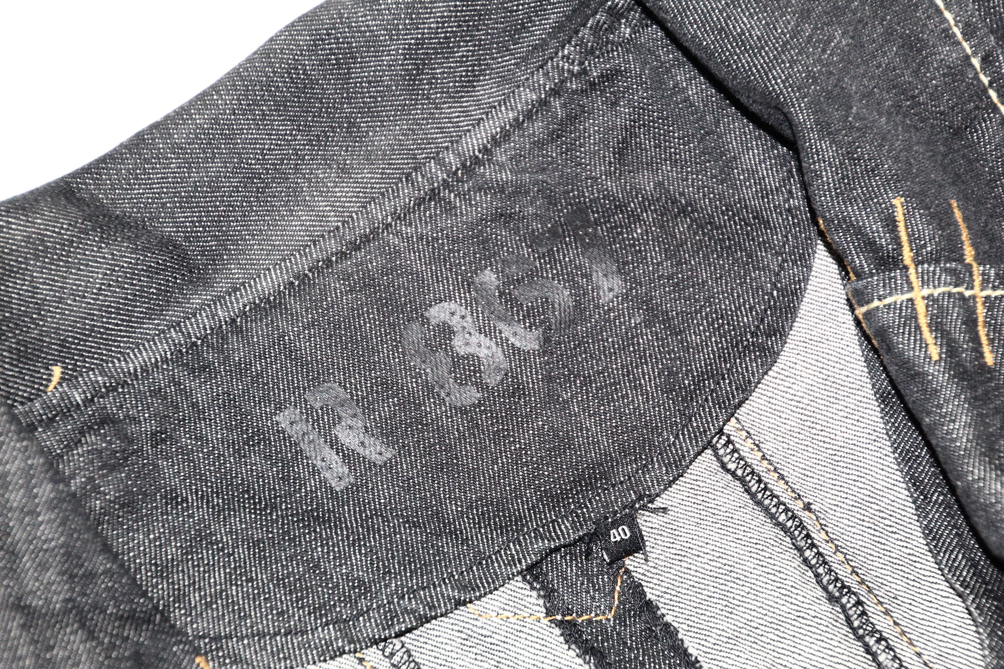 Marithe + Francois Girbaud VTG R-867 Raw Denim Asymmetrical Rips Stitch Design Jacket Size M / US 6-8 / IT 42-44 - 7 Thumbnail