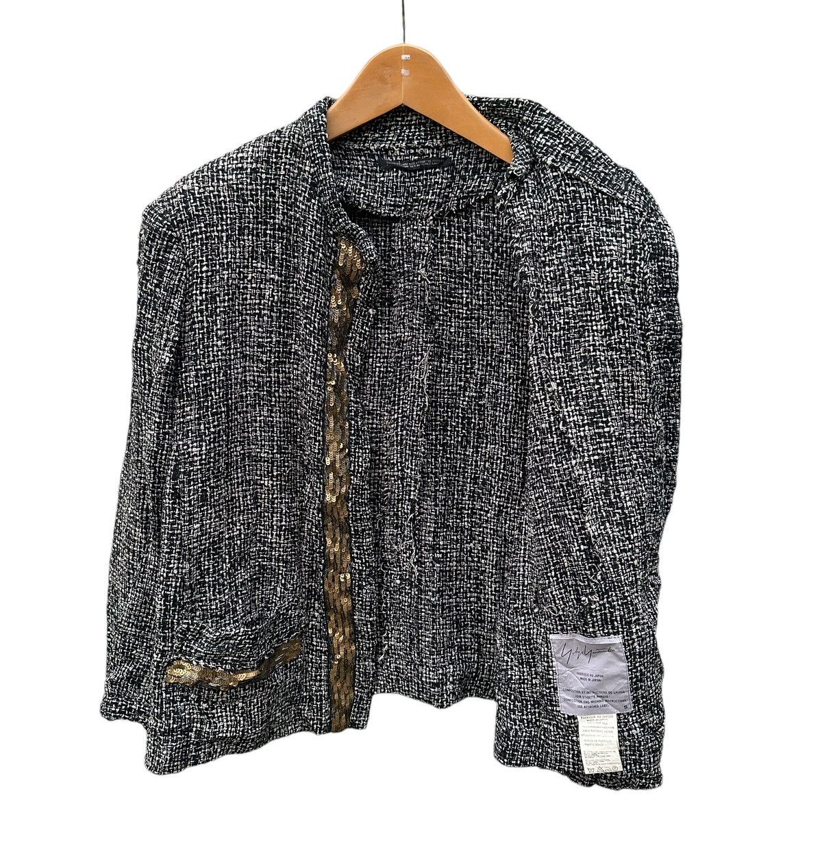 Yohji Yamamoto 🔥ARCHIVED🔥ss1997 Yohji Yamamoto signature silk tweed jacket Size S / US 4 / IT 40 - 3 Thumbnail