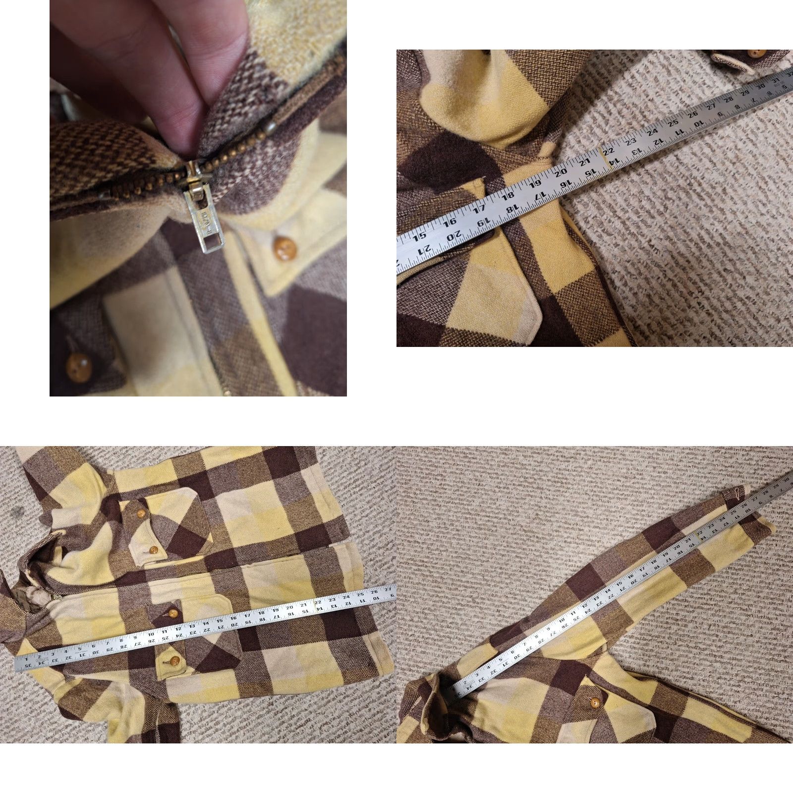 Vintage VINTAGE Buck Skein Joe Jacket Wool Full Zip Plaid S/M Unisex Adults Brown 40s/50s Mens Womens Size US S / EU 44-46 / 1 - 8 Thumbnail
