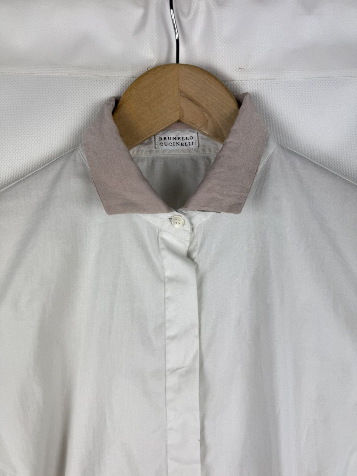Brunello Cucinelli Brunello Cucinelli Long Sleeve Button Up Cotton / Silk Shirt Size M / US 6-8 / IT 42-44 - 4 Thumbnail