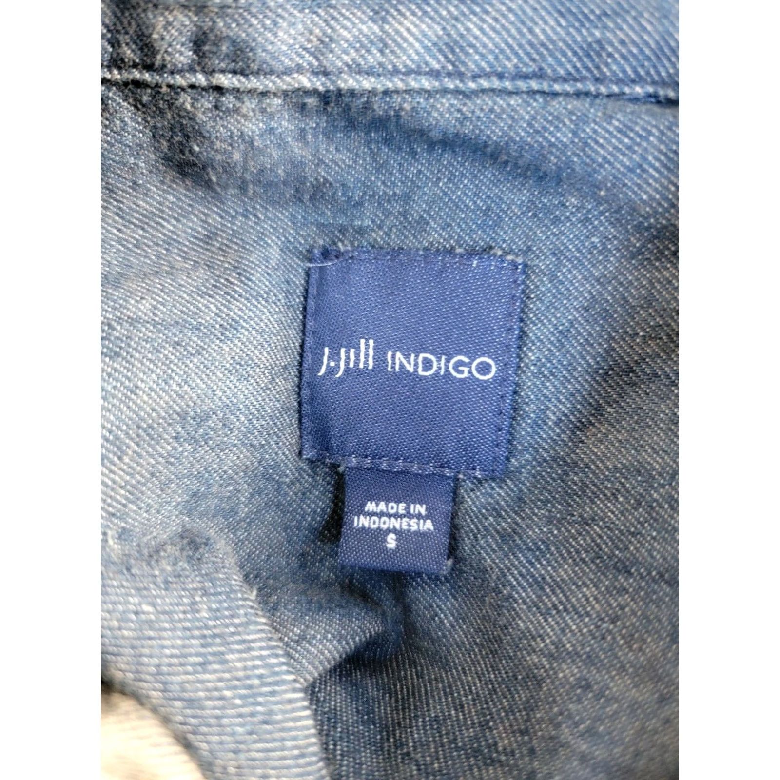 J. Jill J.Jill Indigo Womens Button Front Denim Jacket Size Small Blue Pockets Casual Size S / US 4 / IT 40 - 3 Thumbnail