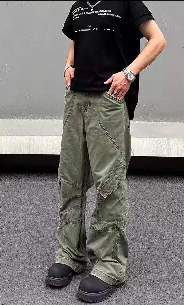 Vintage Arisawa x Ruuko Multi Pockets Army Green Cargo Pant Size US 32 / EU 48 - 5 Thumbnail