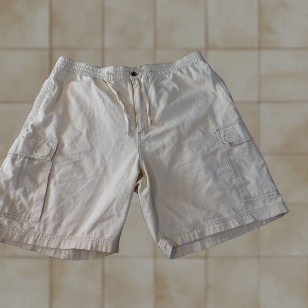 Bugle Boy VINTAGE Bugle Boy Cargo Shorts Men 34 Beige Regular Stretch Waist Flat Front Lightweight Brethable Beach 90s Size US 34 / EU 50 - 1 Thumbnail