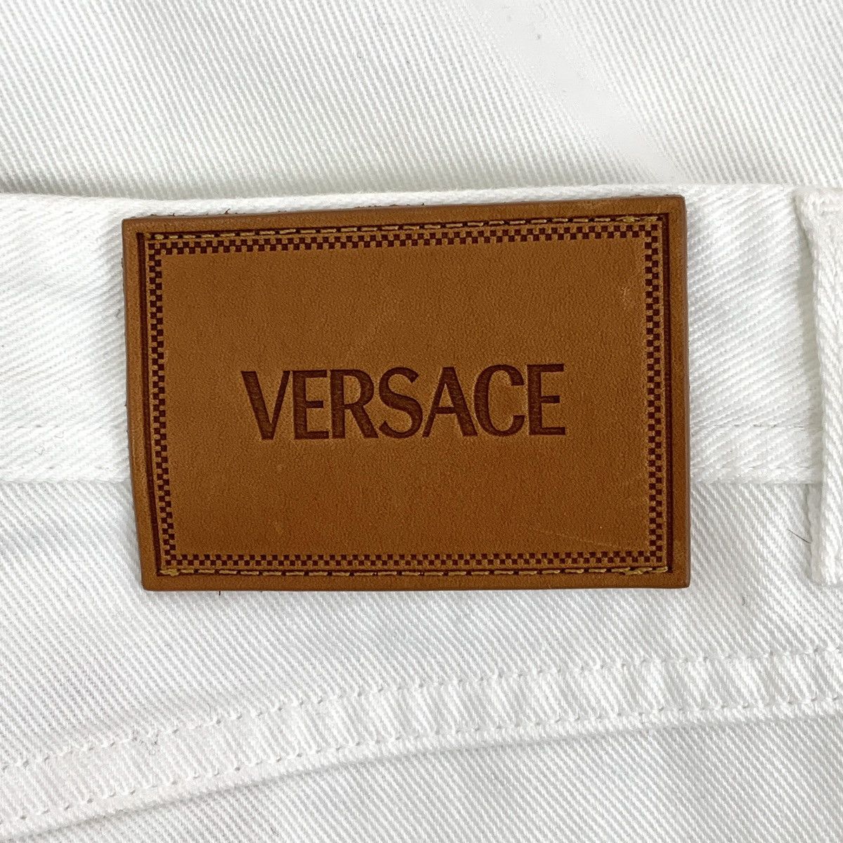 Versace Versace Casual Pants Logo Leather Tag Gold Buckle K26WX Size 27" / US 4 / IT 40 - 6 Thumbnail