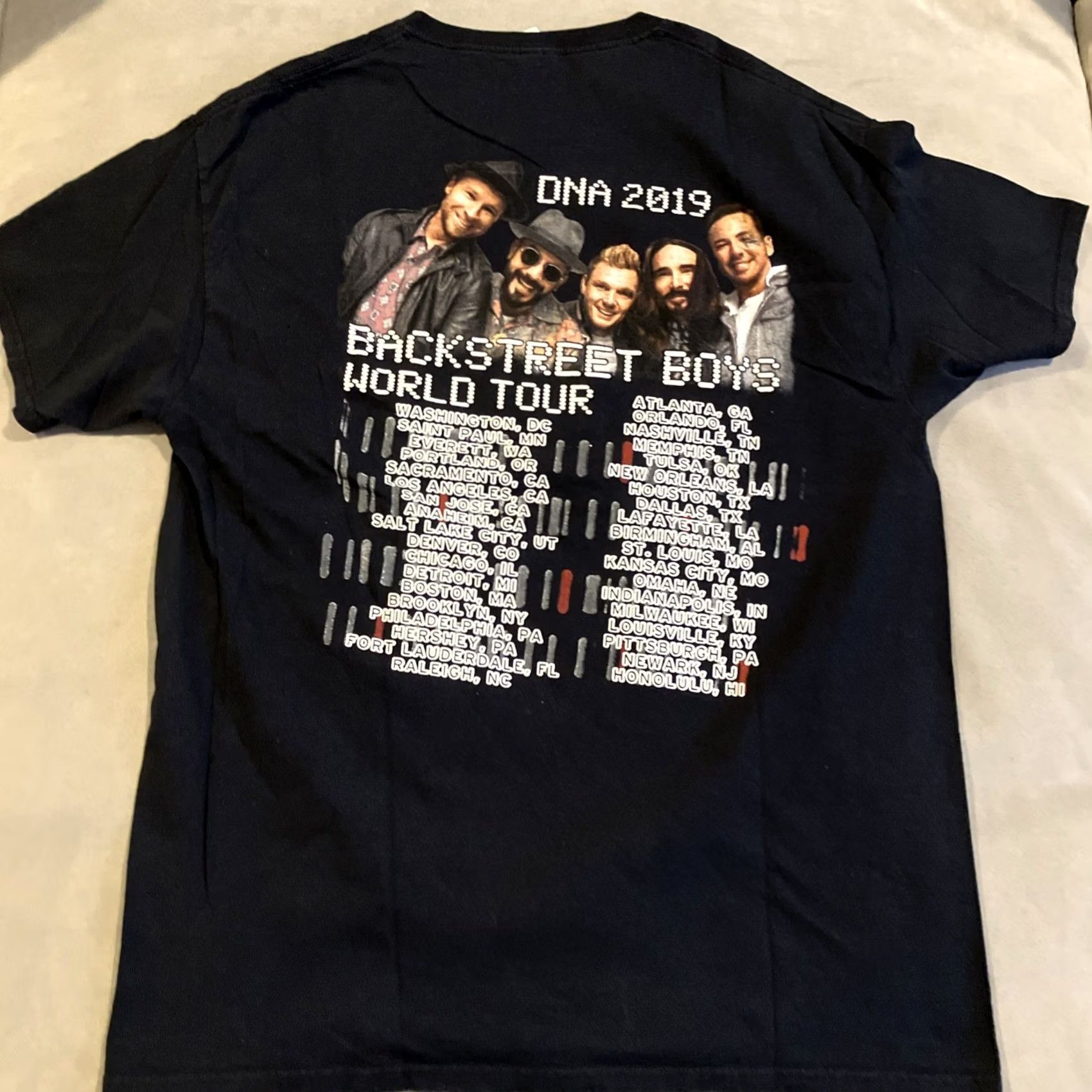 Fruit Of The Loom Backstreet Boys 2019 DNA World Tour Double Sided Concert T Shirt L NWOT Size US L / EU 52-54 / 3 - 4 Thumbnail