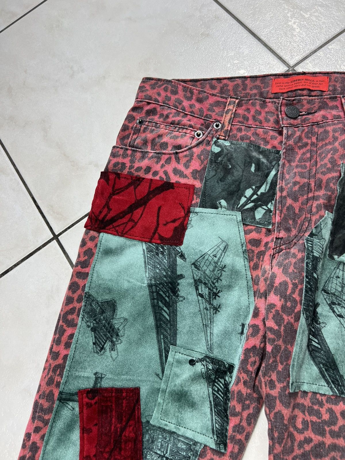 Siberia Hills Siberia Hills leopard fullprint velvet patchwork y2k pants Size US 28 / EU 44 - 7 Thumbnail
