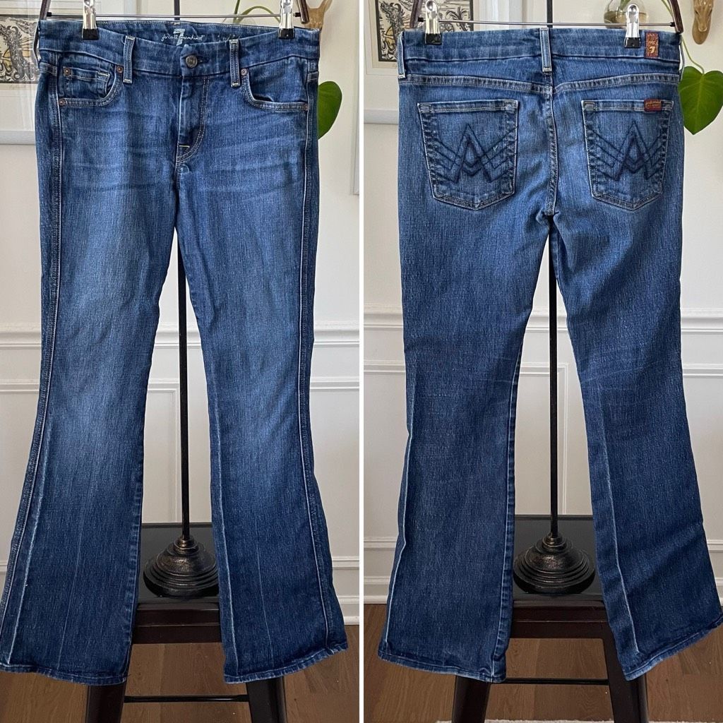 7 For All Mankind 7 For All Mankind A Pocket Bootcut Jeans 27 Size 27" / US 4 / IT 40 - 2 Thumbnail
