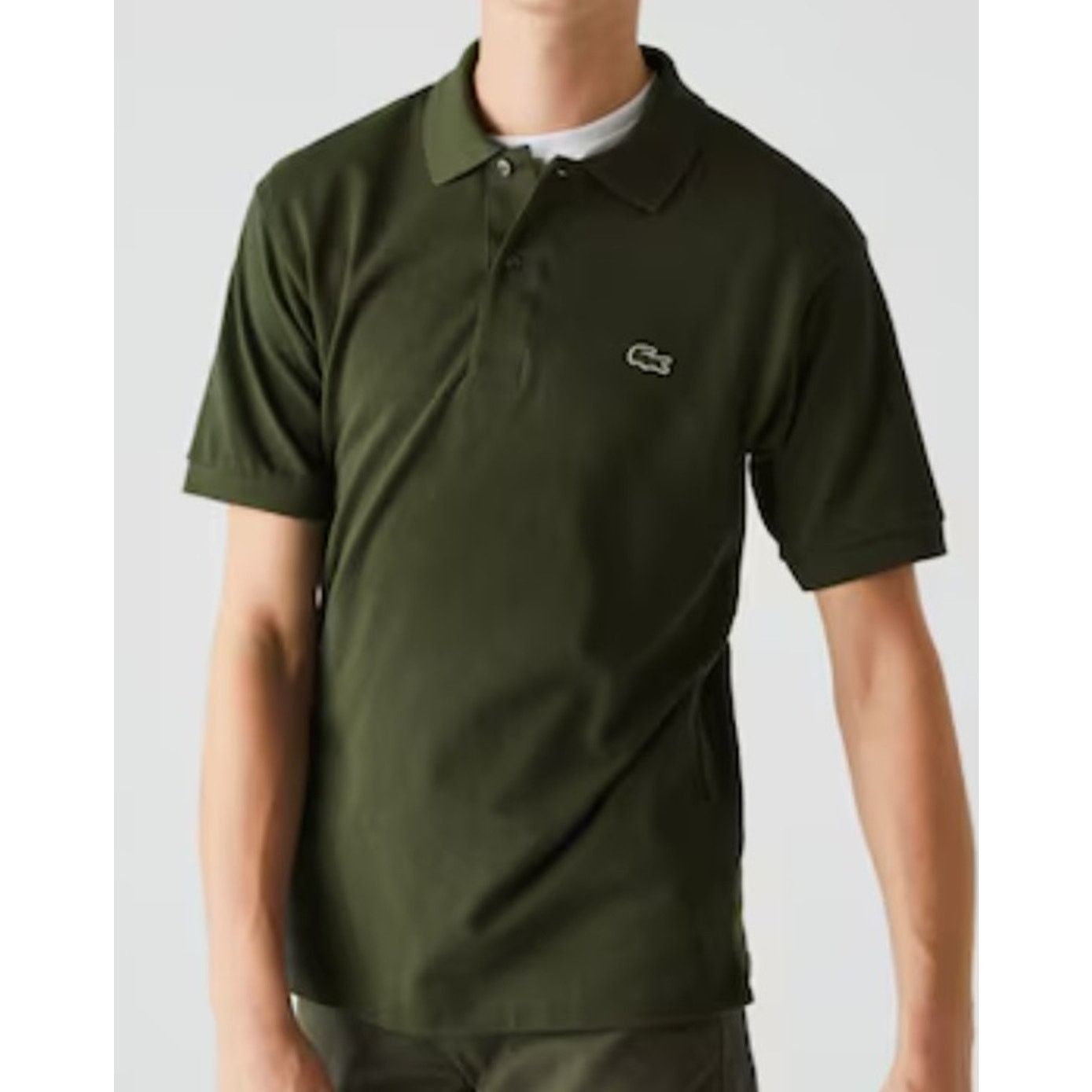 Lacoste Lacoste Mens Short Classic Chine L.1212 Polo Shirt B Green S Size US S / EU 44-46 / 1 - 1 Thumbnail