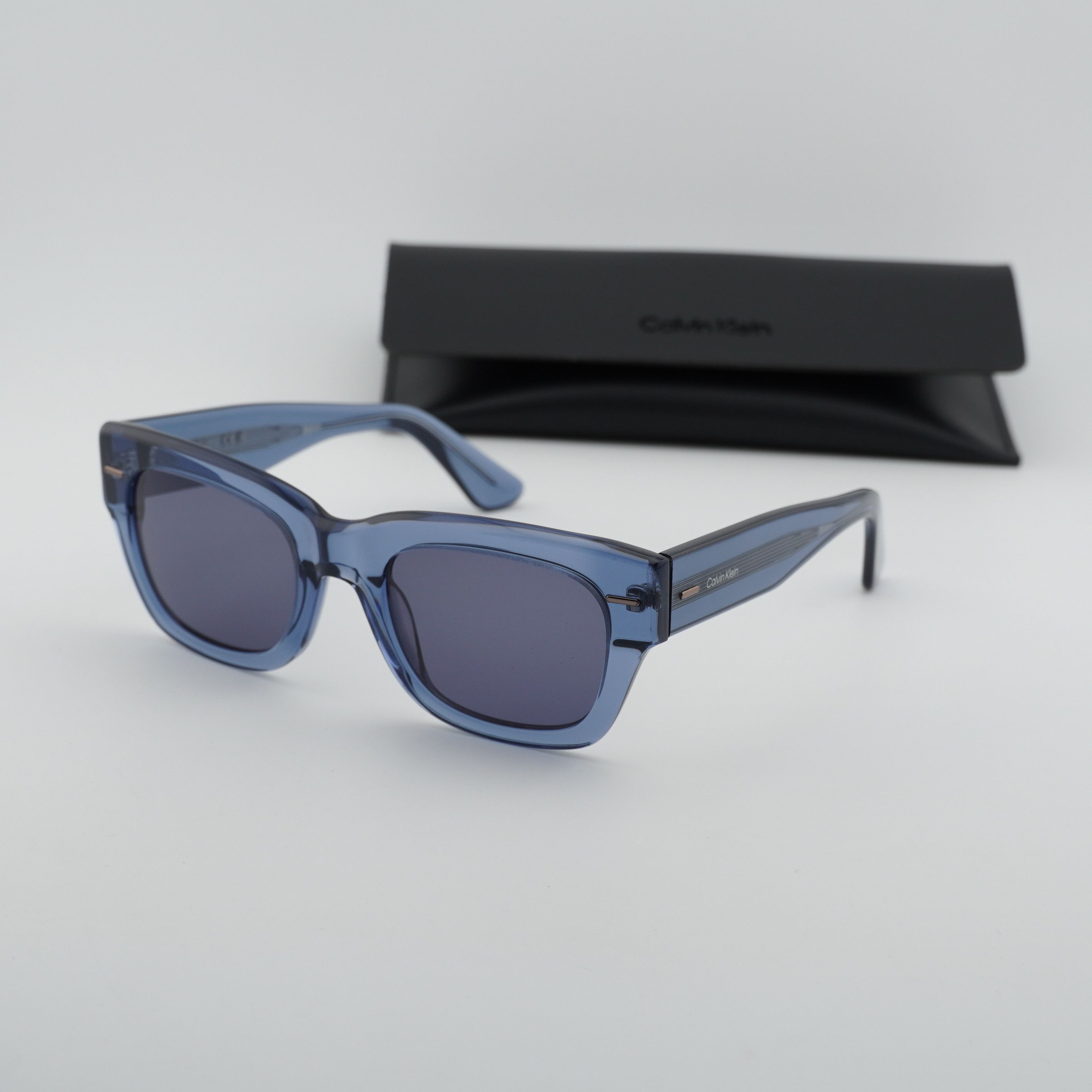 Calvin Klein Calvin Klein CK23509S 438 Men Sunglasses Blue Square Frame Size ONE SIZE - 1 Thumbnail