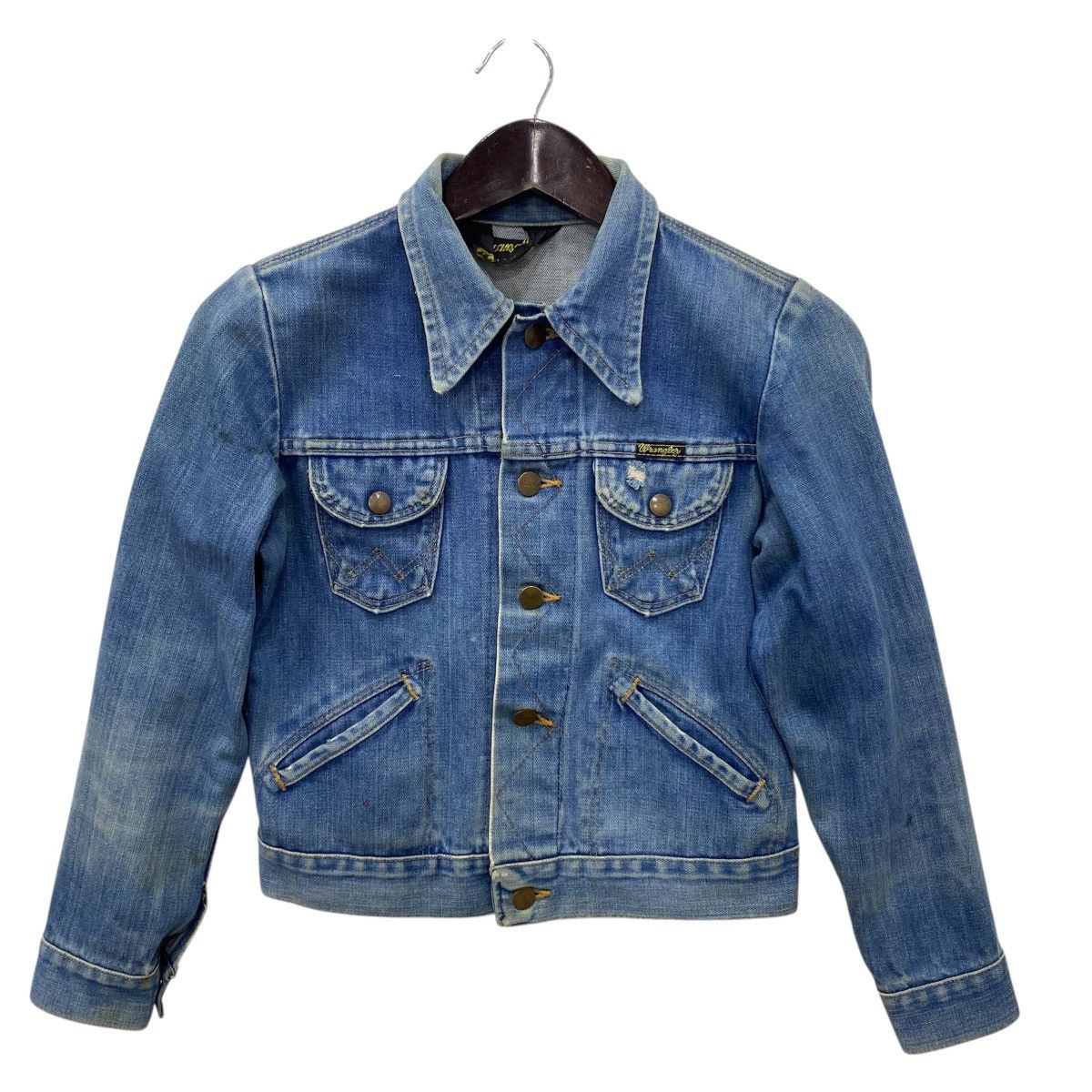 Vintage 💥 VINTAGE WRANGLER Denim jeans USA rare jacket Size US S / EU 44-46 / 1 - 1 Thumbnail