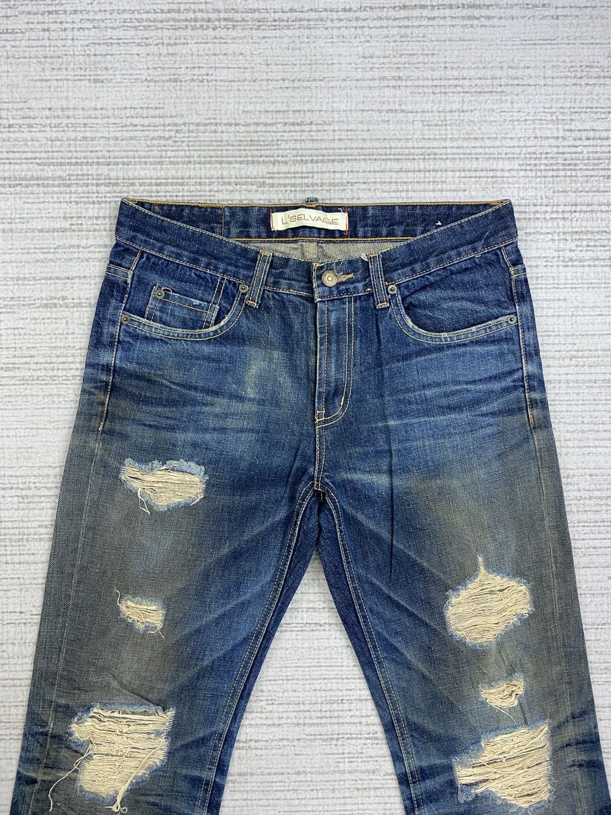 Hysteric Glamour × Vintage Vintage L’Selvage Jeans Distressed Denim Pants Size US 31 - 7 Thumbnail