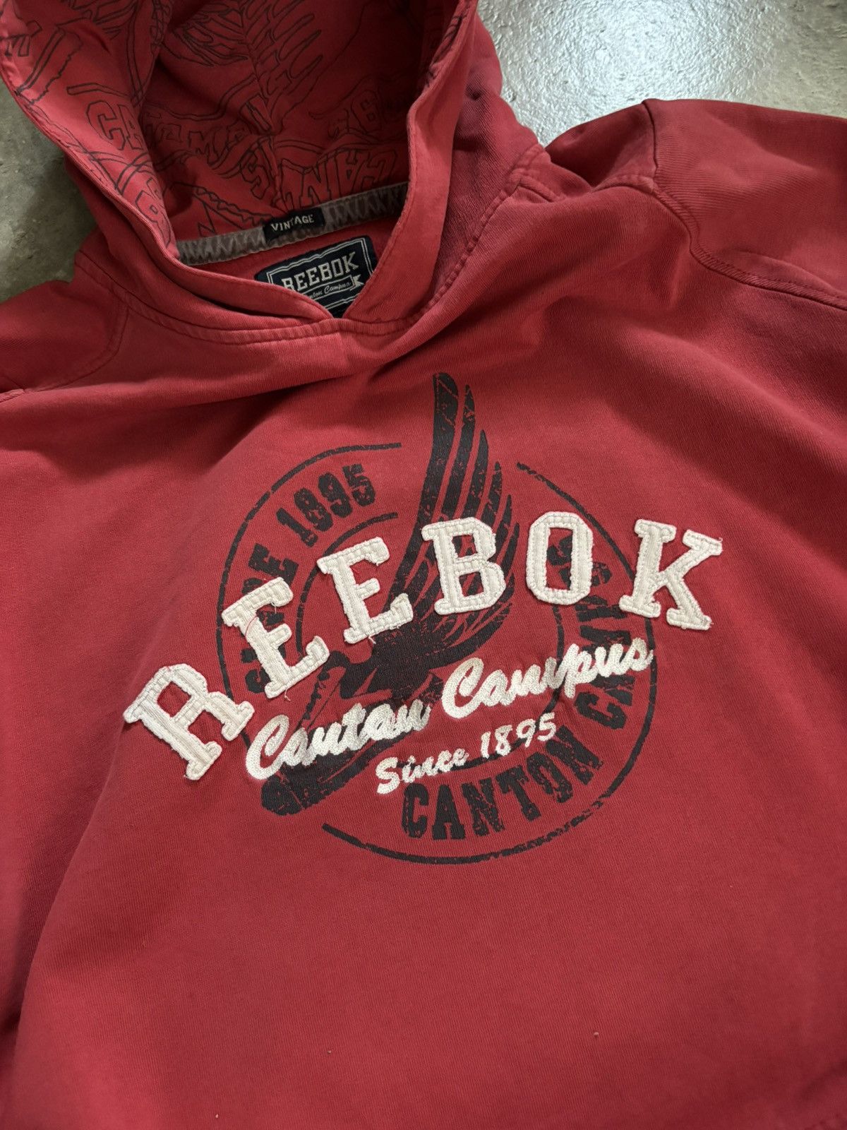 Reebok Reebok Red Vintage Drop Hoodie XXL Streetwear Size US XXL / EU 58 / 5 - 9 Thumbnail