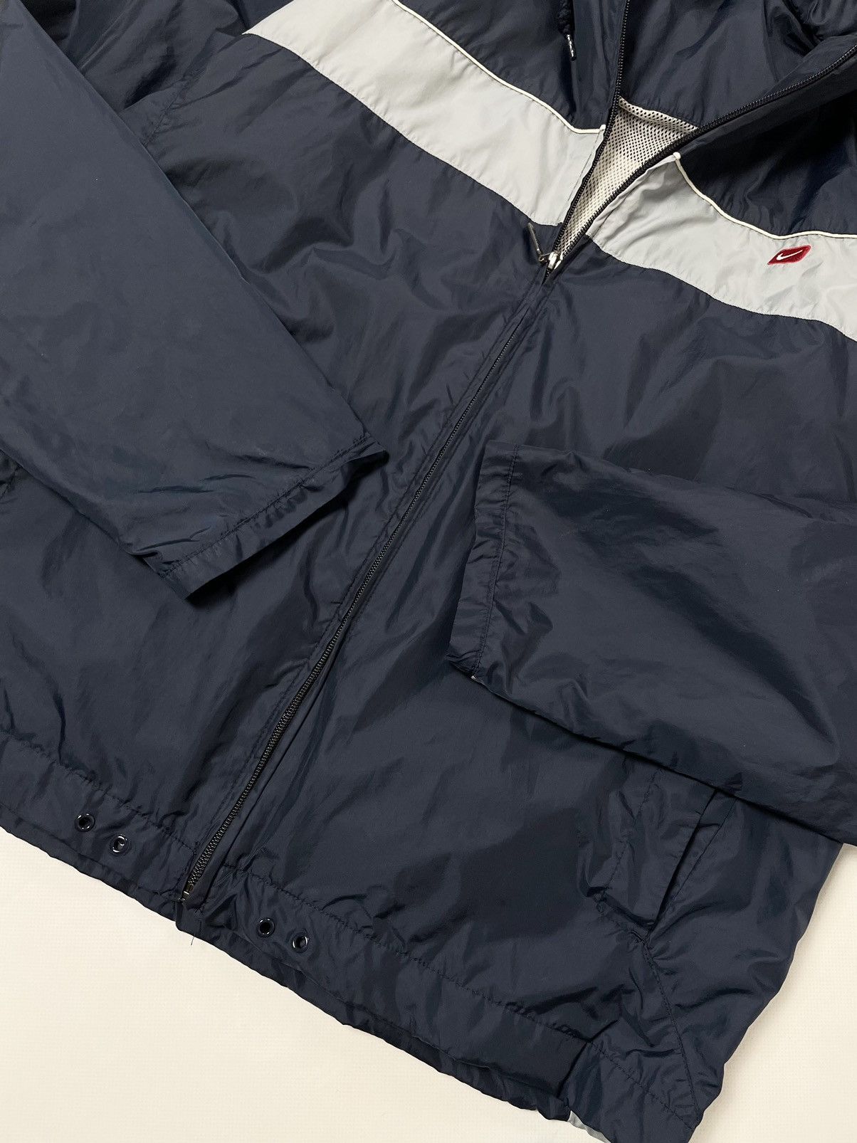 Nike NIKE 🥶 00s vintage nylon blue hooded light jacket Size US XL / EU 56 / 4 - 7 Thumbnail