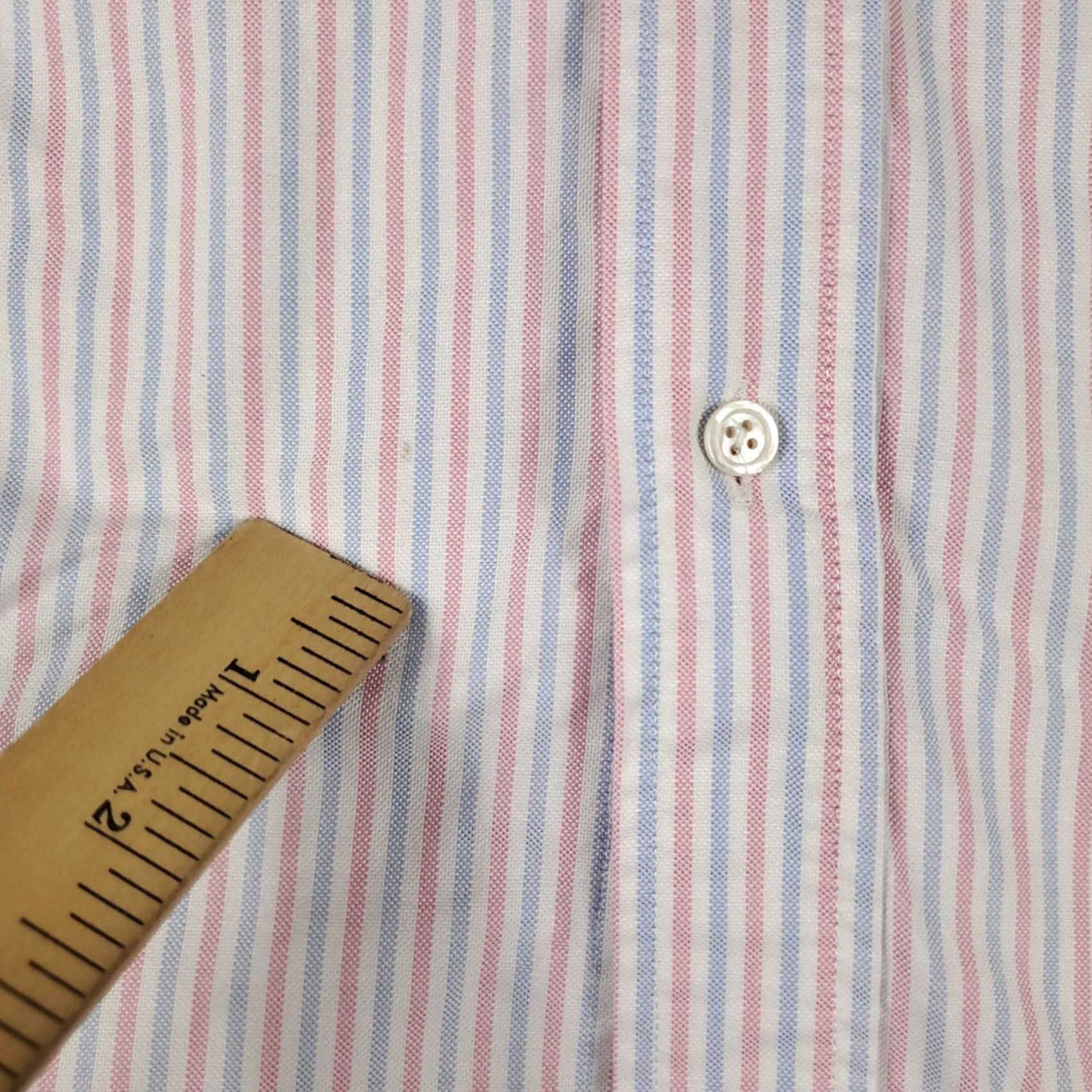 Brooks Brothers Brooks Brothers Shirt Mens 17 Pink Striped Regent Dress Button Up Long Sleeve Regular Cotton 100% Mens Dress Shirt Size 46R - 4 Thumbnail