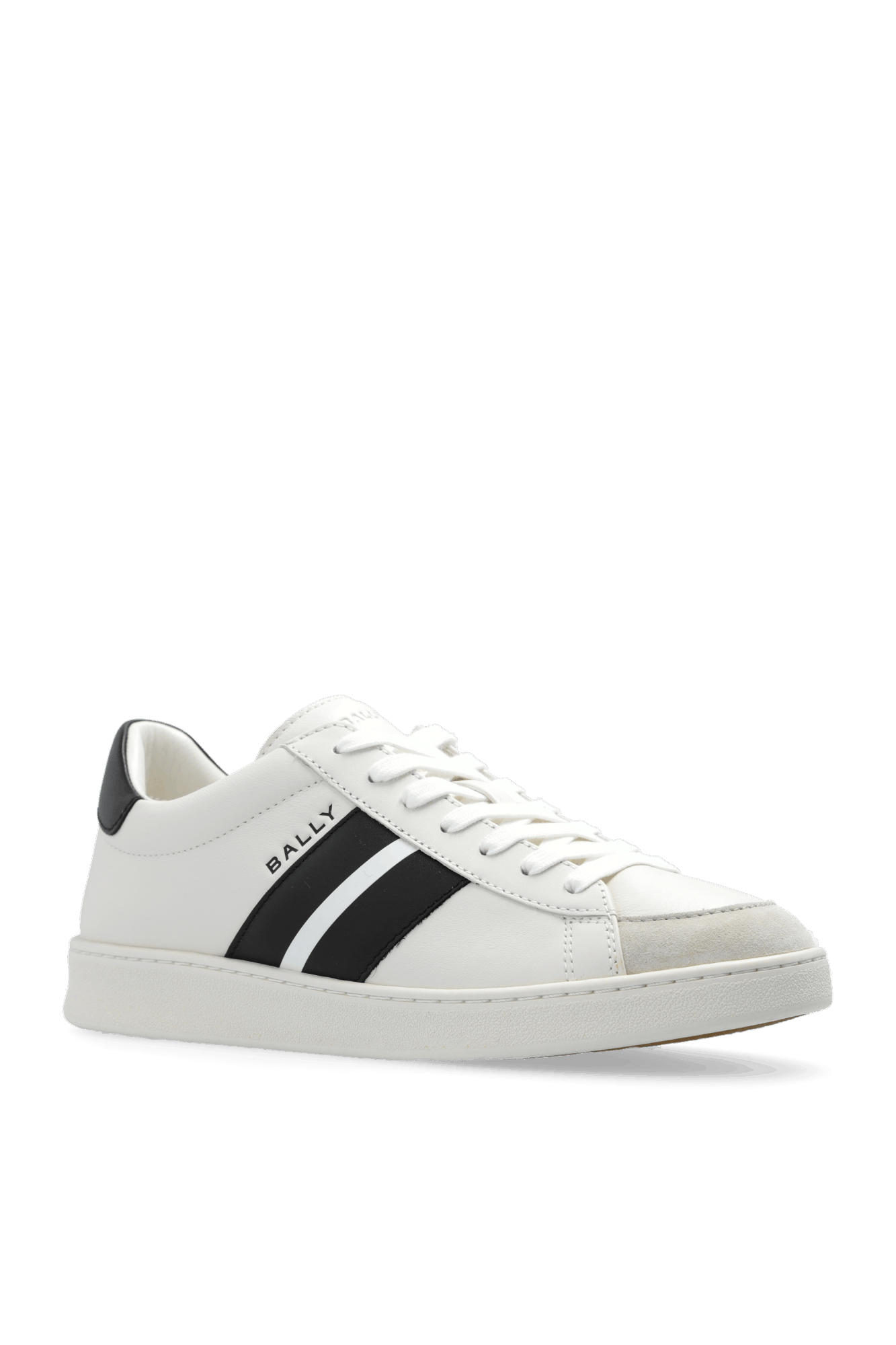 Bally o1s22i1n0125 Soft Leather Thiago Sneakers in White Black Size US 10 / IT 40 - 4 Thumbnail