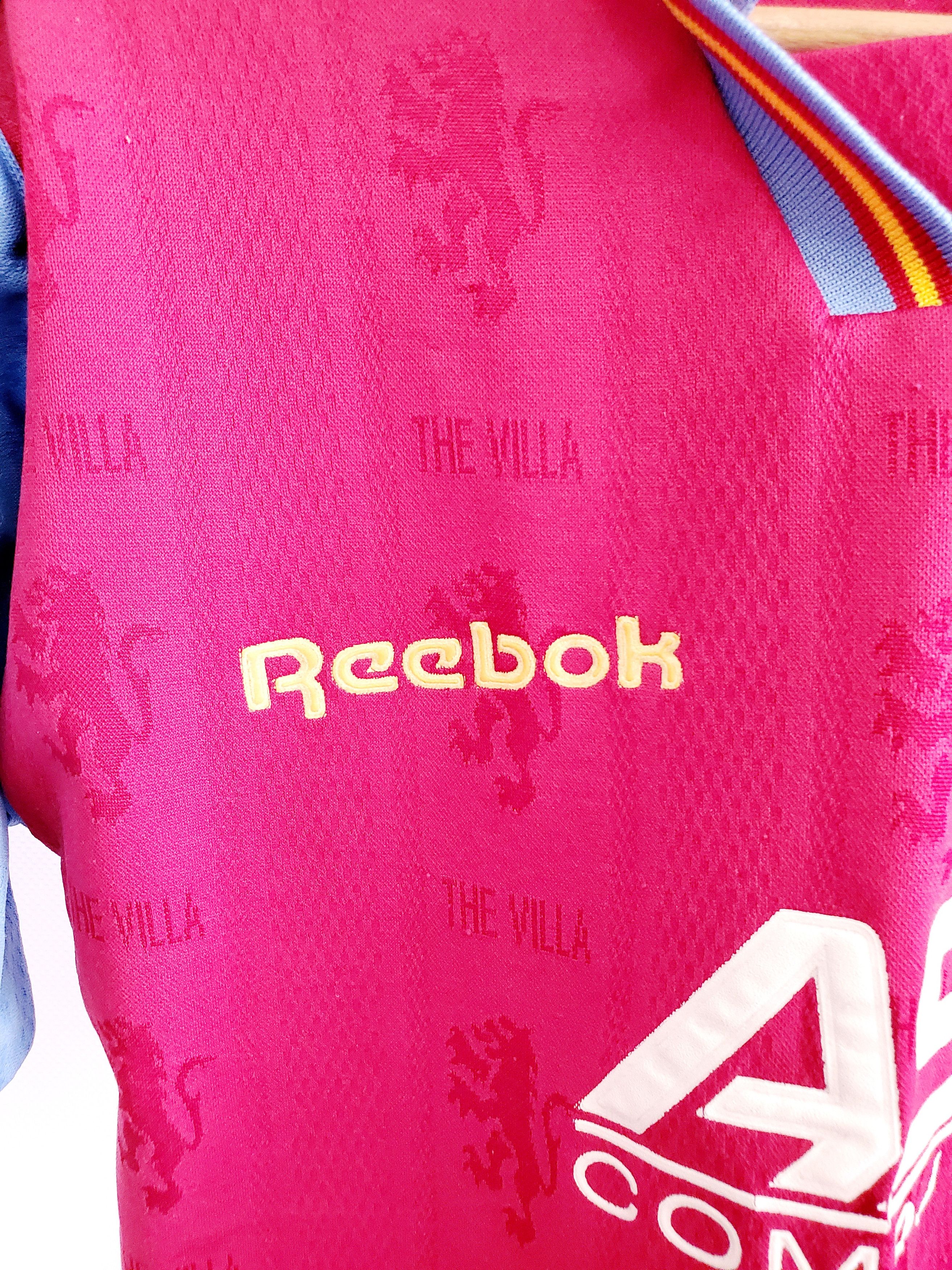Reebok × Vintage ASTON VILLA 1995/1997 HOME #9 milosevic jersey Boys 30/32 Size US XXS / EU 40 - 4 Thumbnail