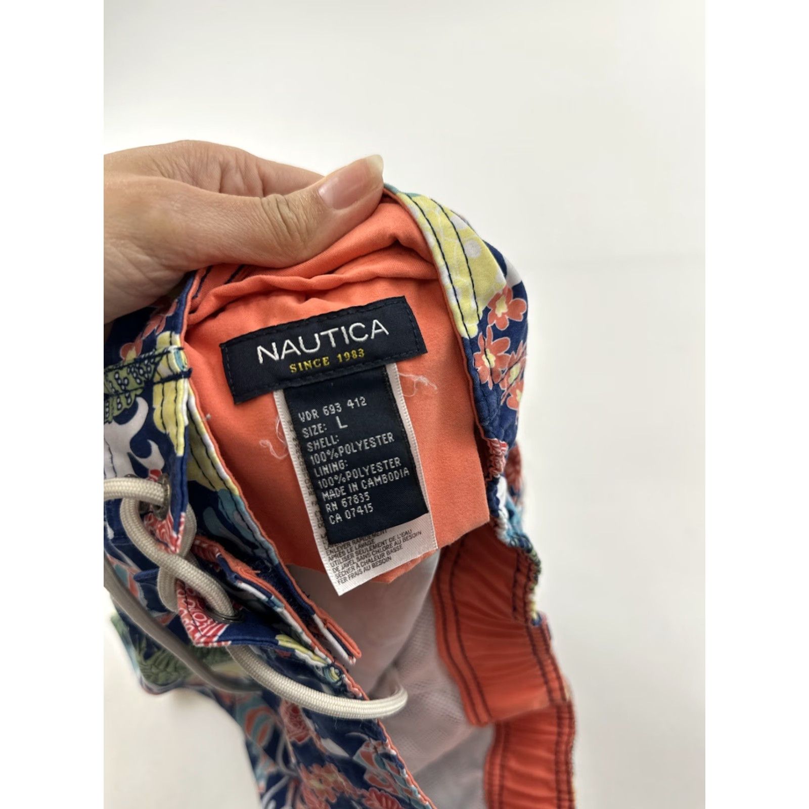 Nautica Nautica Board Shorts Men L Ocean Swim Trunks Coral Fish Urchin Multicolor 90s Beach Pattern Floral Lifeguard Surfing Recreational Bottom Mens Size US 33 - 5 Thumbnail