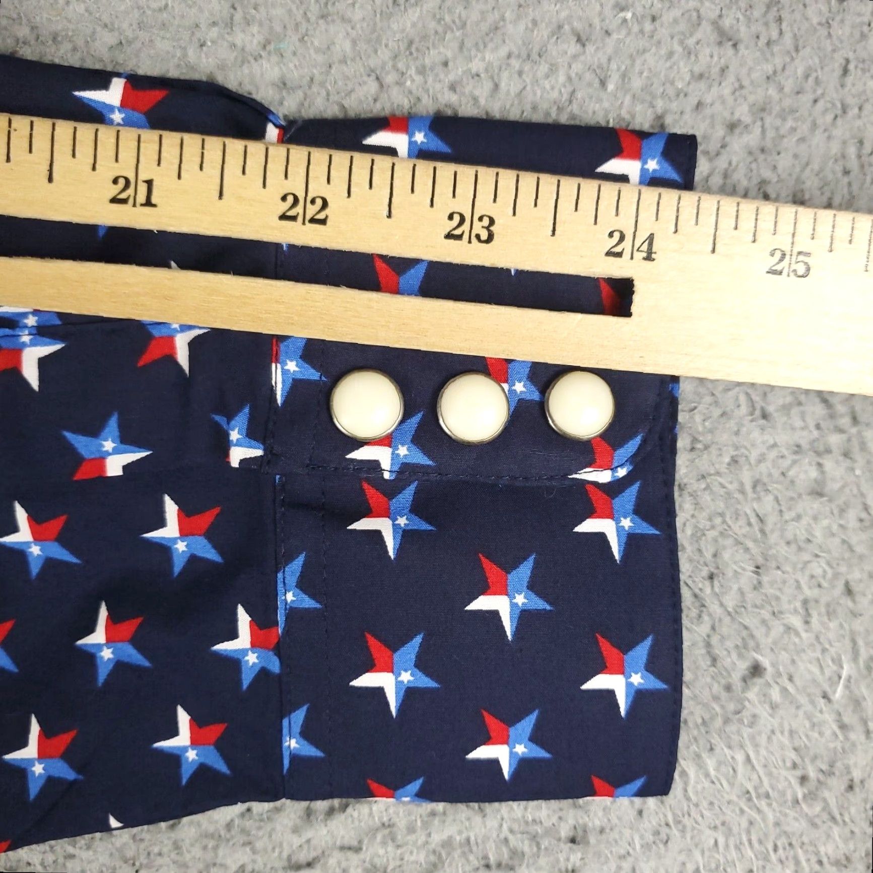 Ariat Ariat Shirt Mens Small Blue Western Pearl Snap Button-Up Long Sleeve Star Print Size US S / EU 44-46 / 1 - 6 Thumbnail