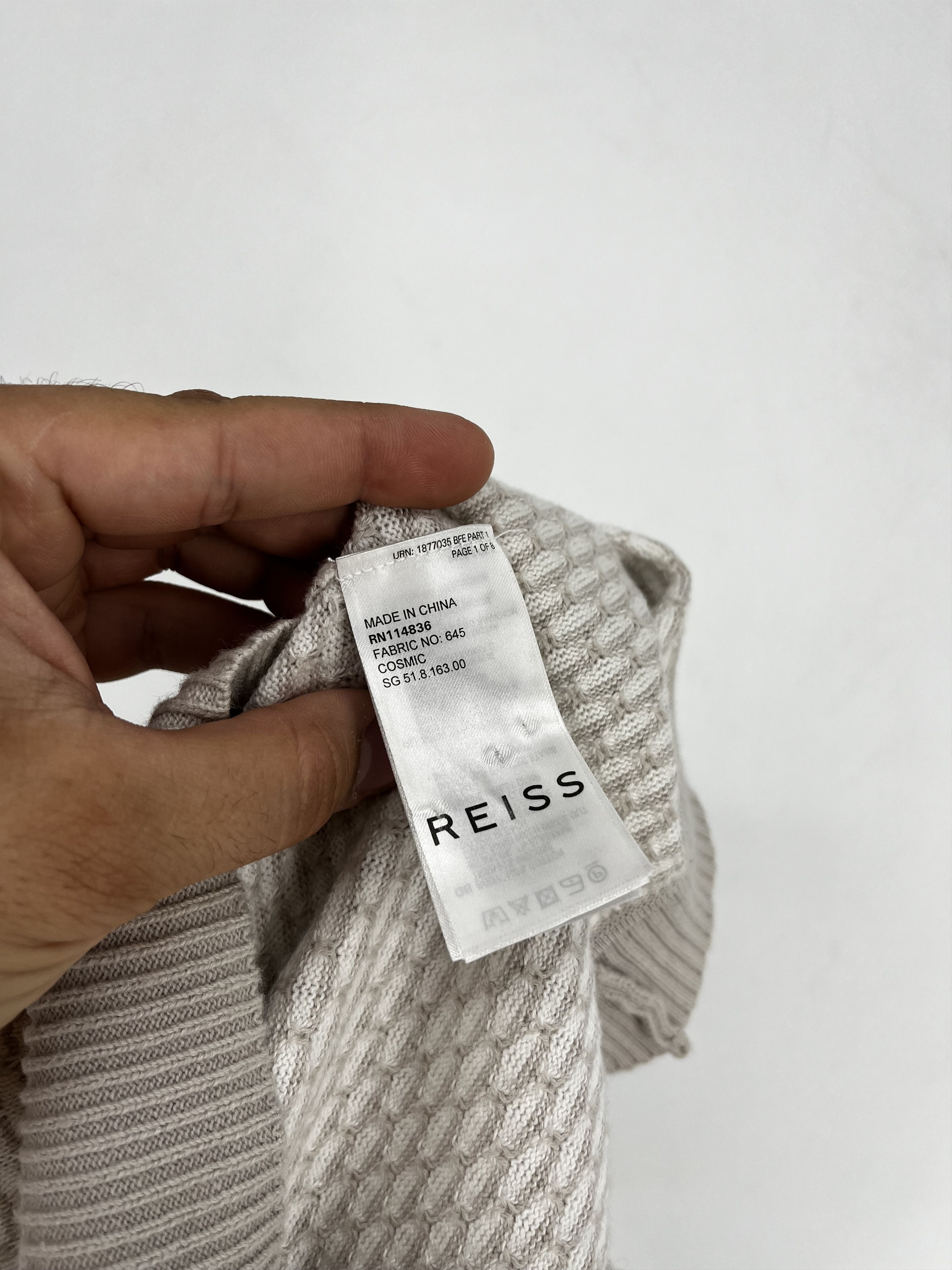 Reiss REISS MEN’S WOOL 1/4 BUTTON LONGSLEEVE POLO SHIRT Size US L / EU 52-54 / 3 - 10 Thumbnail