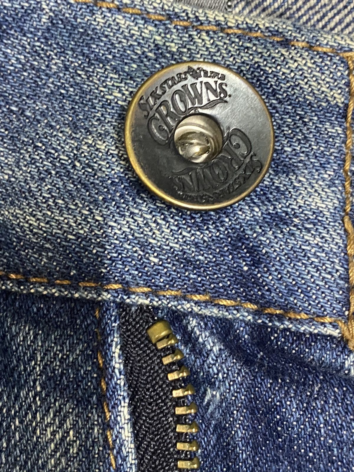 Japanese Brand Vintage Japanese Ruskk Whisker Patched Blue Wash Loose Jeans Size US 30 / EU 46 - 18 Thumbnail