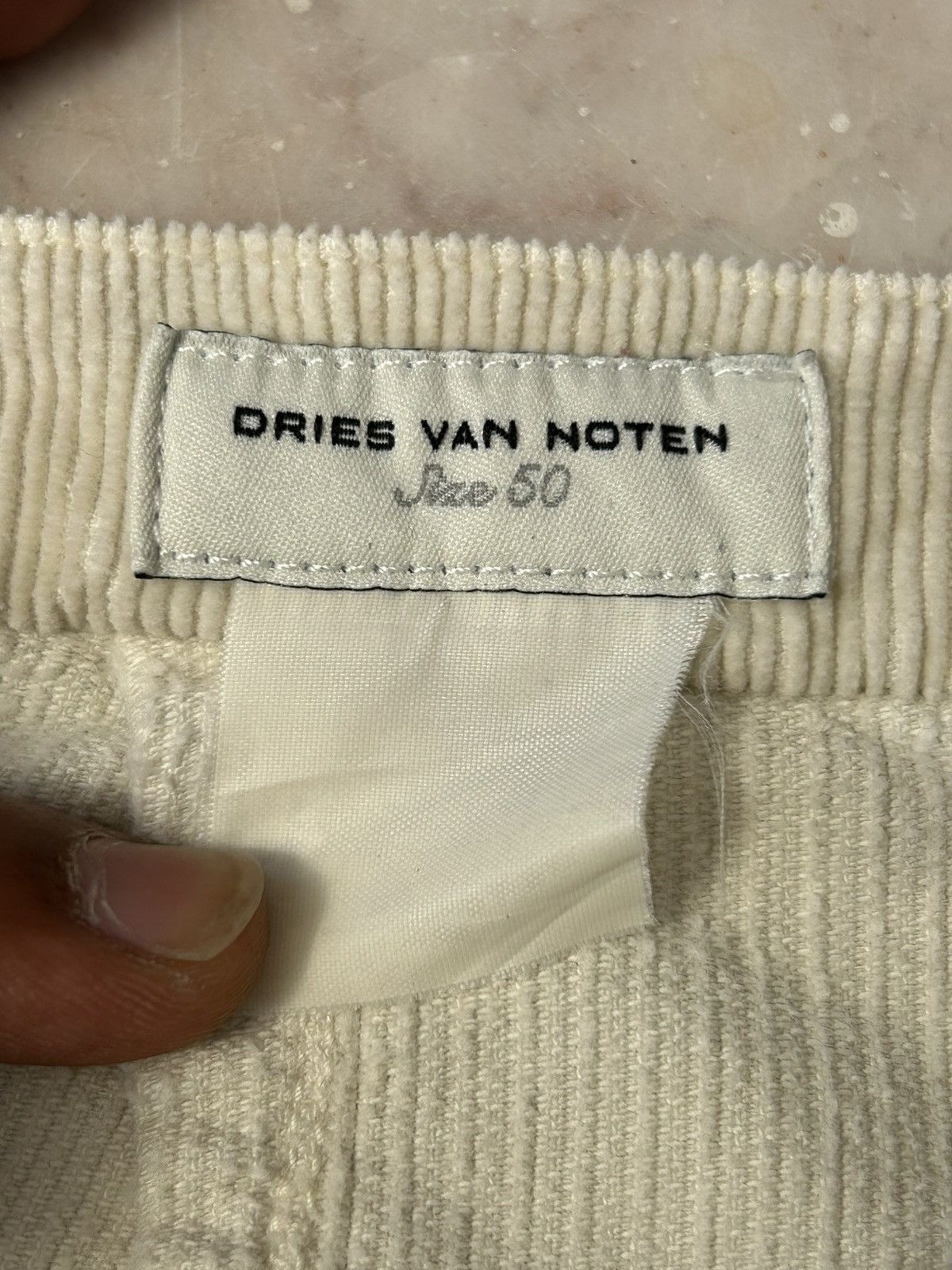 Dries Van Noten Dries Van Noten Vintage Cream Corduroy Pants Size US 30 / EU 46 - 10 Thumbnail