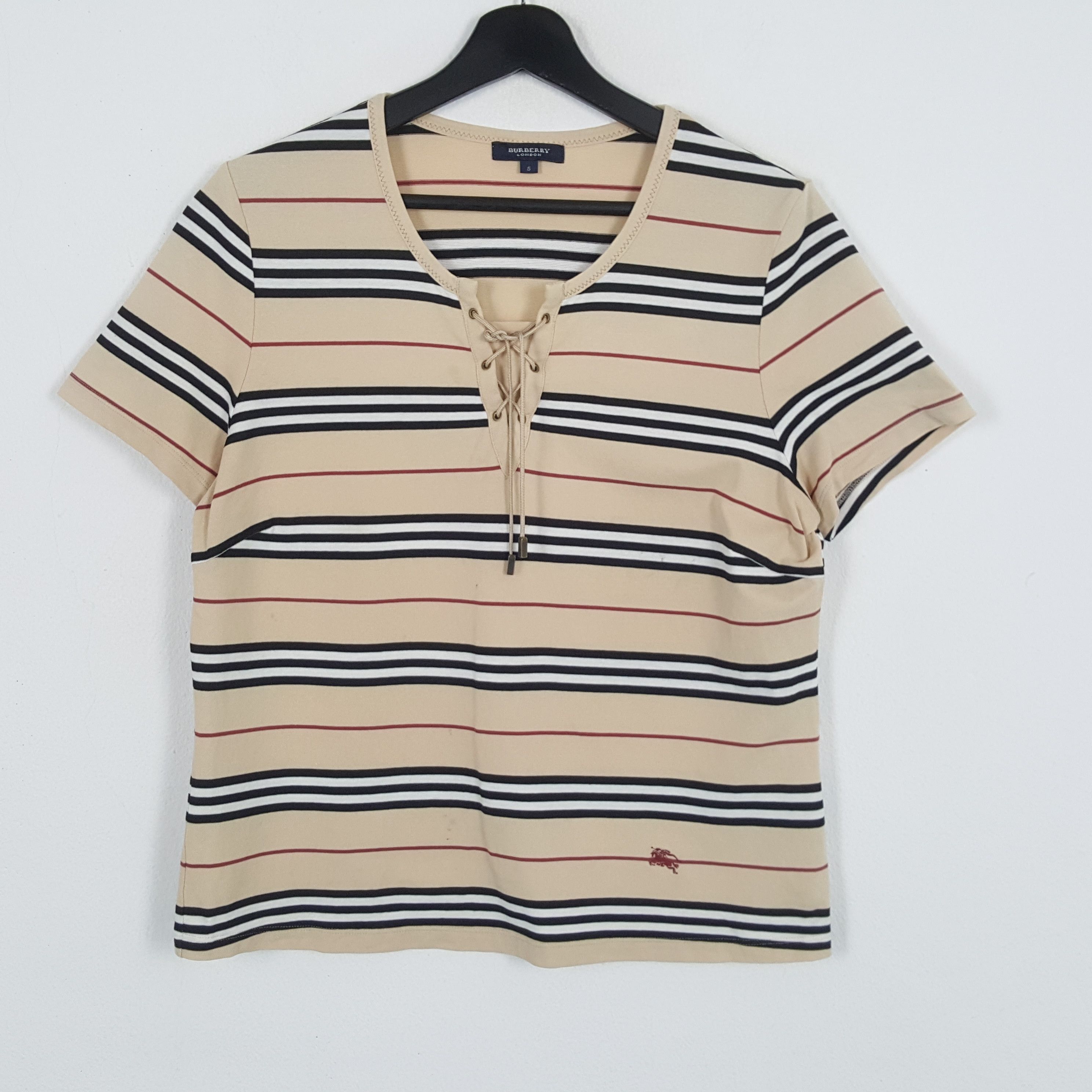 Burberry × Vintage BURBERRY LONDON Fashion Design Style Tshirt Size M / US 6-8 / IT 42-44 - 1 Thumbnail