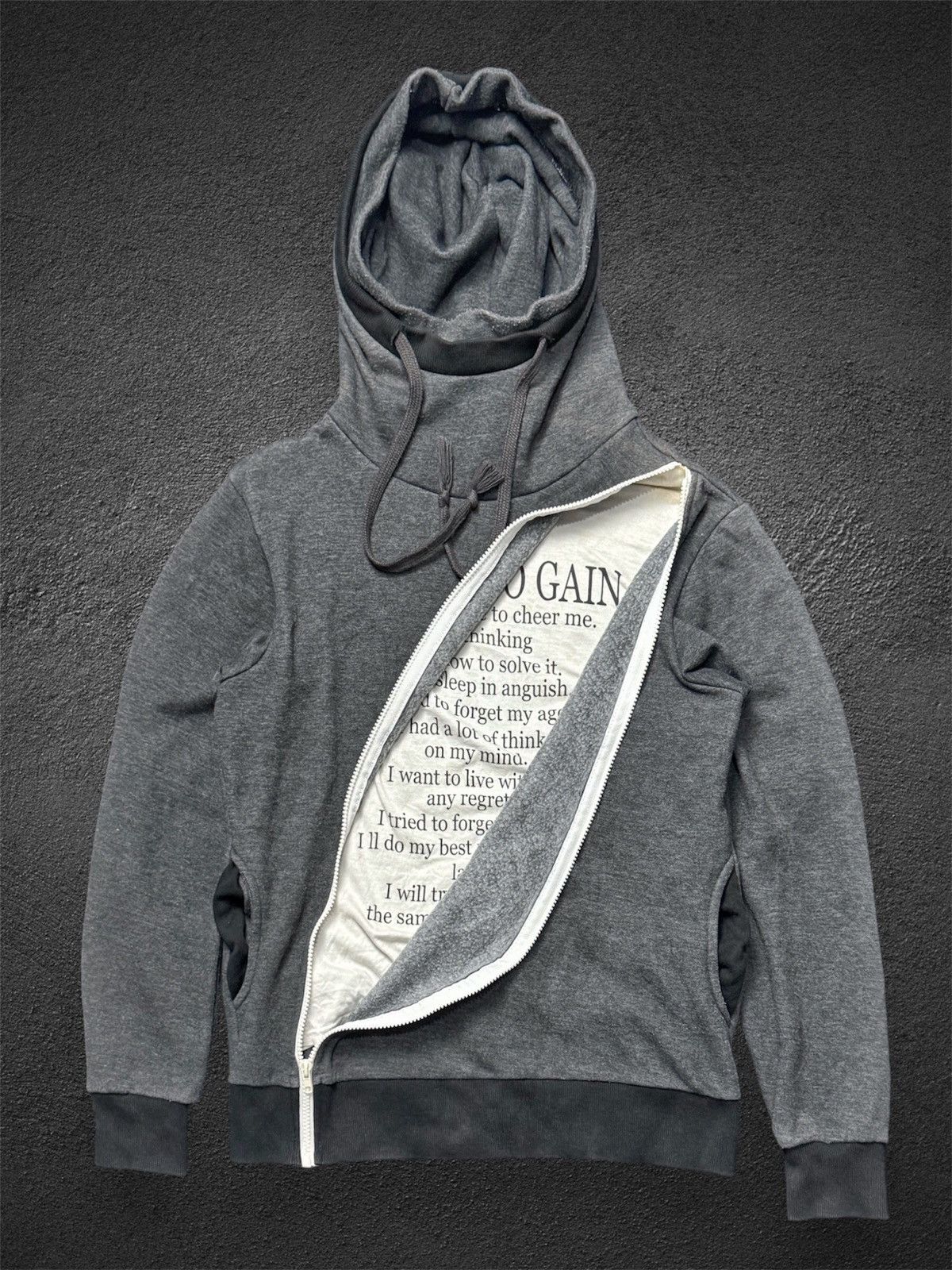 Hysteric Glamour × If Six Was Nine × Japanese Brand Doubel Layers Poem Aysmmetrical Zipper Hoodie Pumkin Size US M / EU 48-50 / 2 - 1 Thumbnail