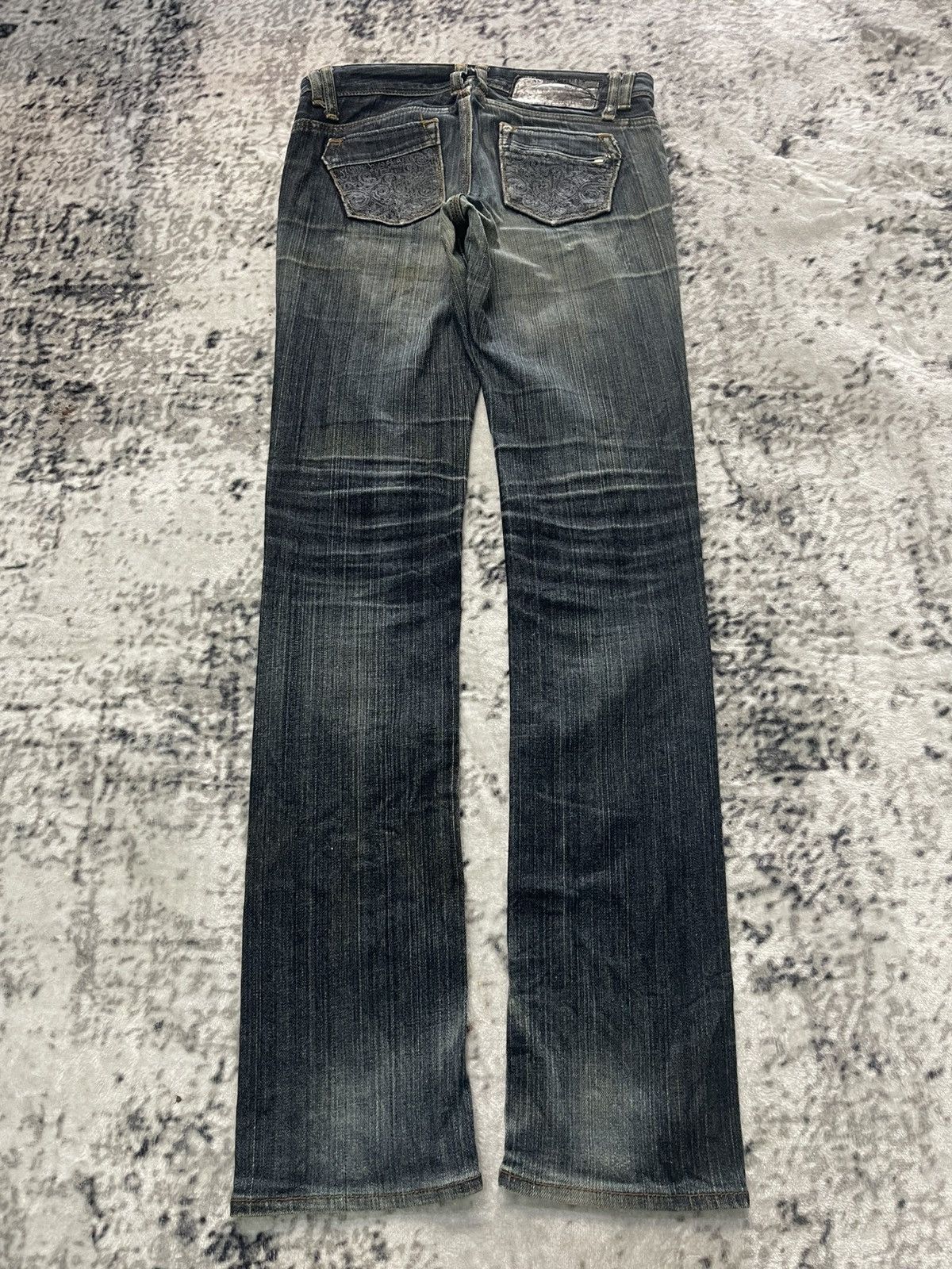 GOSTAR DE FUGA Gergia Love Fade Wash Embroidered Jeans Size 28" / US 6 / IT 42 - 2 Thumbnail