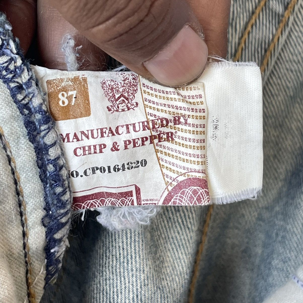 Chip & Pepper Archival Chip & Pepper Destroyed Boro Denim Jeans Size US 31 - 22 Thumbnail