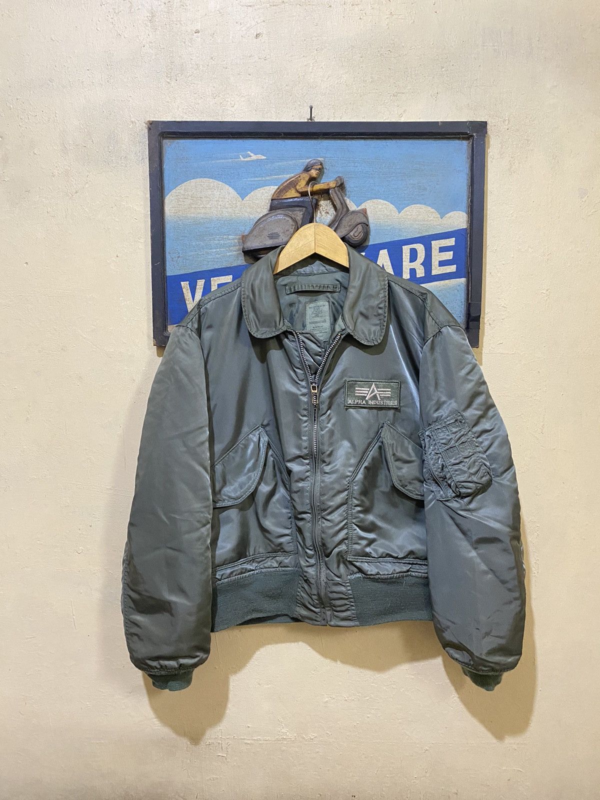 Alpha Industries CWU 45 VINTAGE ALPHA INC JACKET BOMBER Size US L / EU 52-54 / 3 - 1 Thumbnail